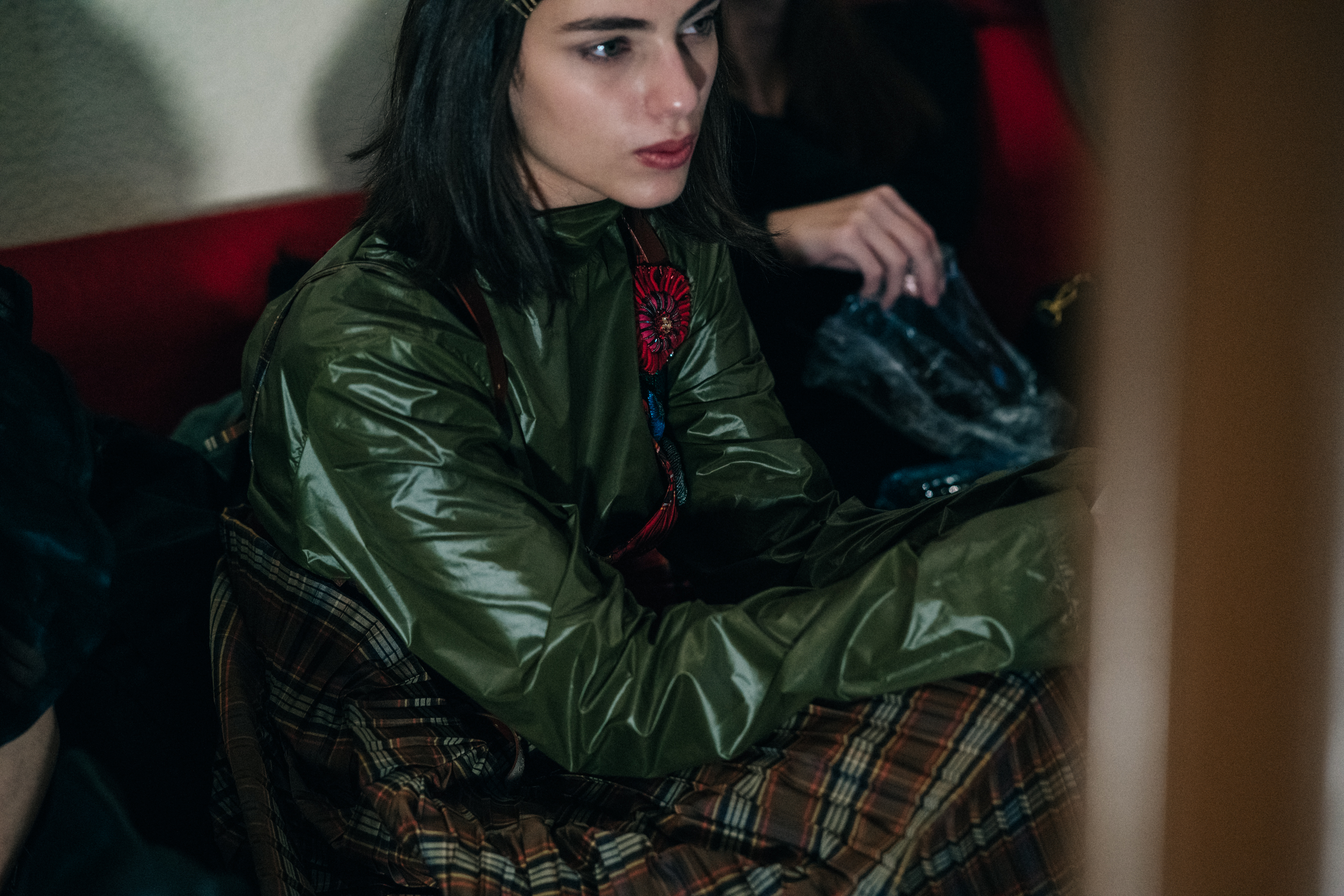 Georgian model Tamar "Tako" Gogolidze before the show