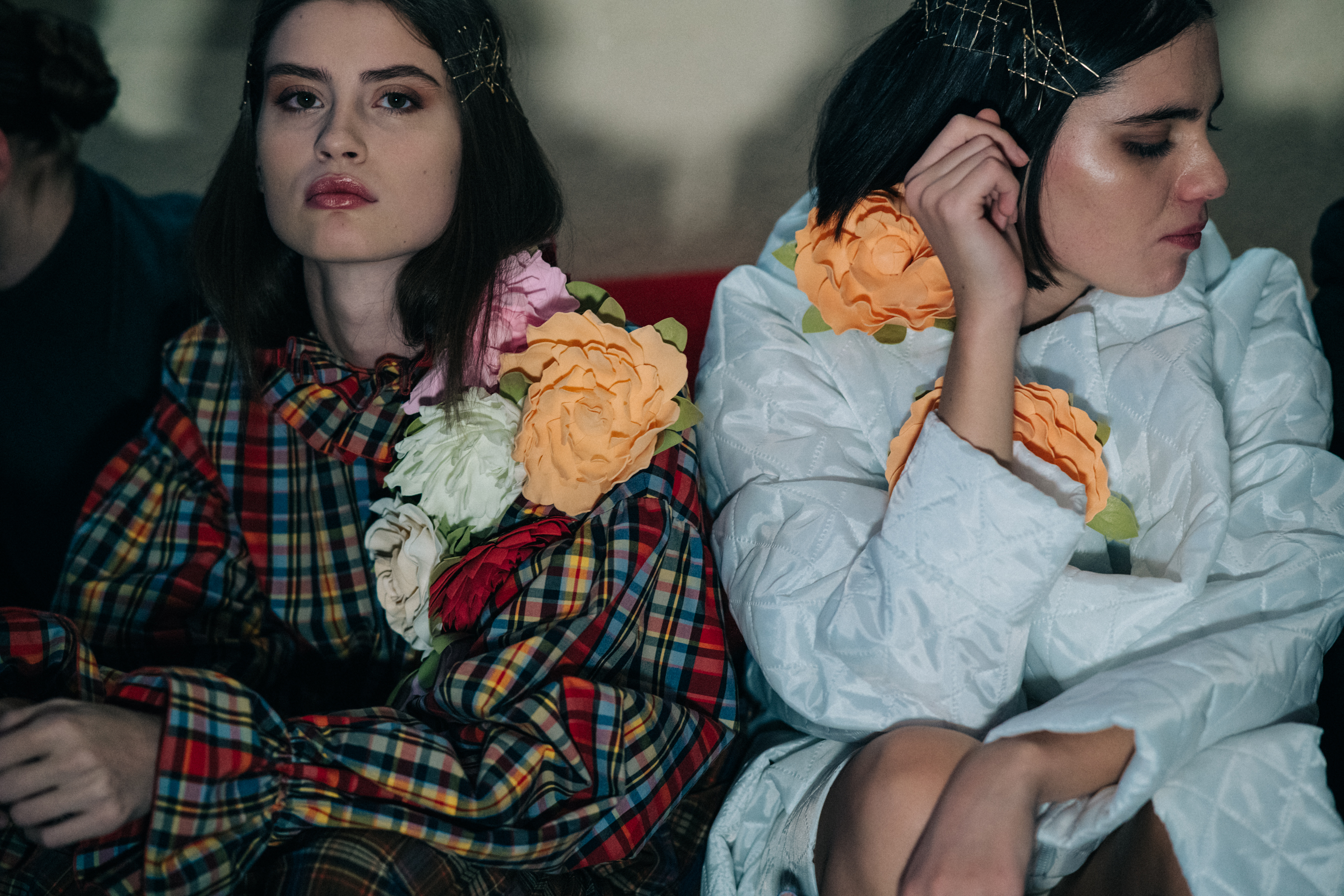 Model Mariam Budaghashvili before the show