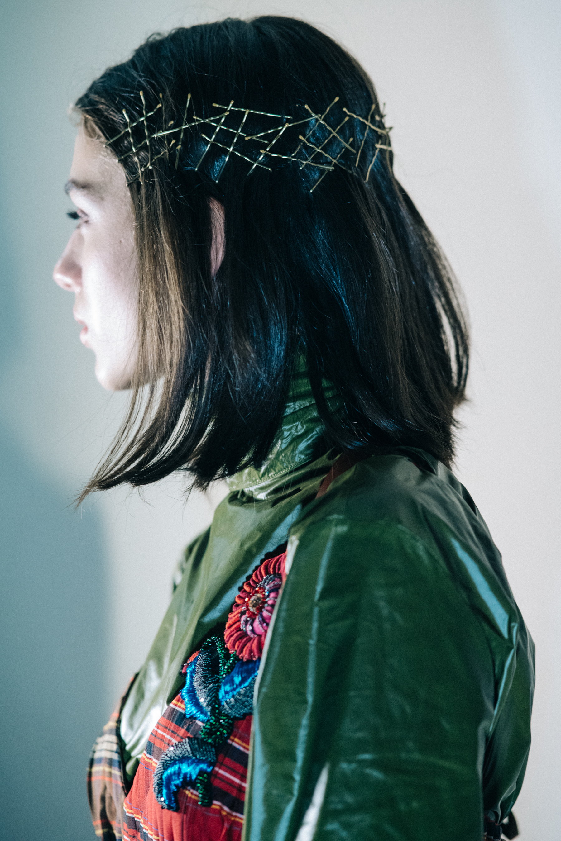 Georgian model Tamar "Tako" Gogolidze before the show