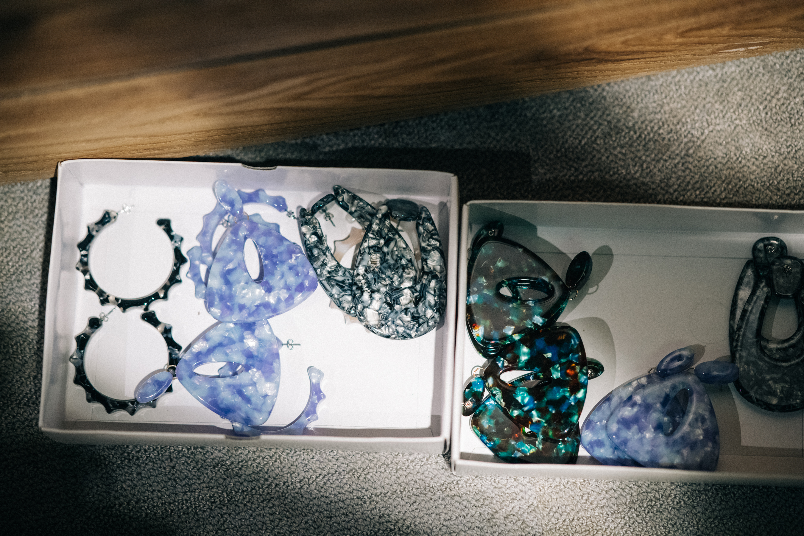 Details of earrings