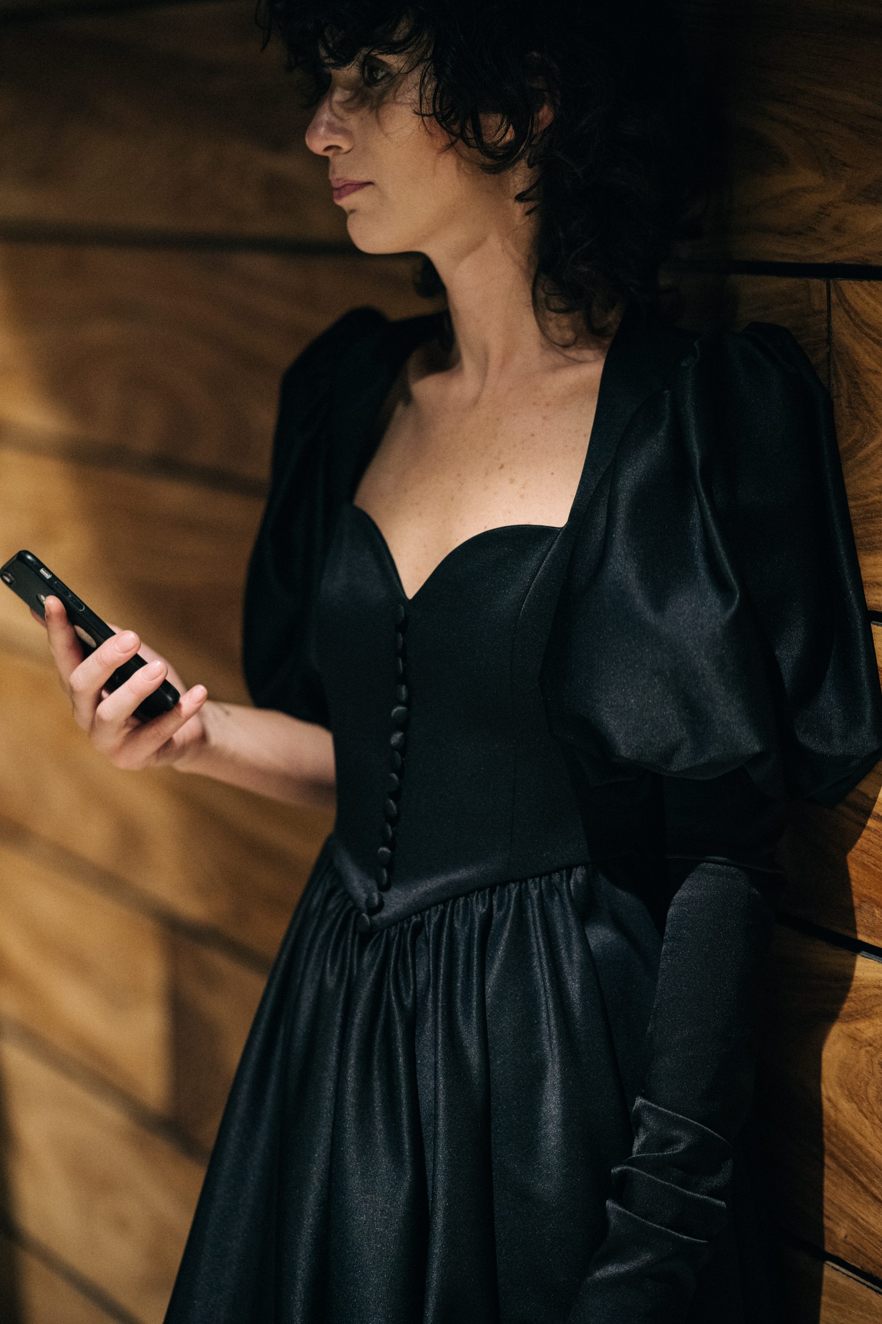 Model wearing all black