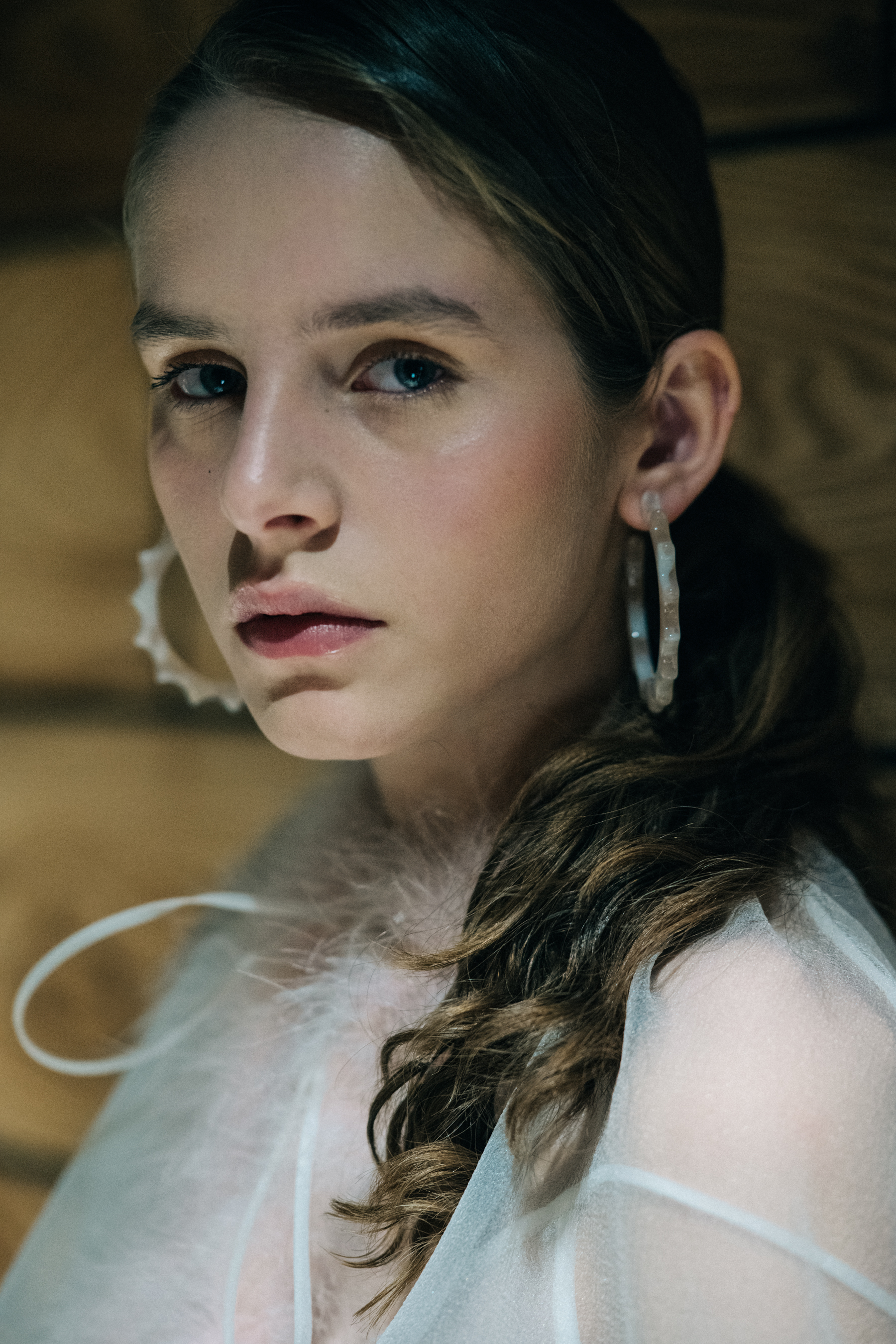 Georgian model with blue eyes