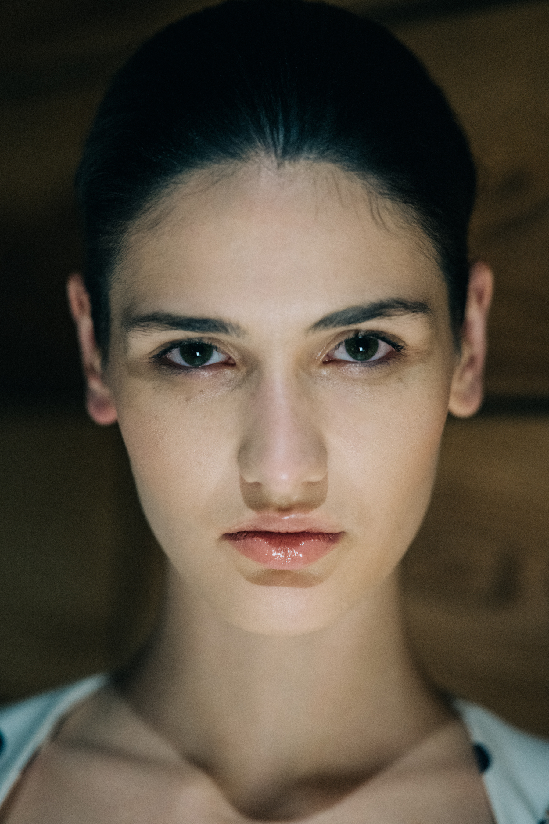 Portrait of Georgian model with green eyes