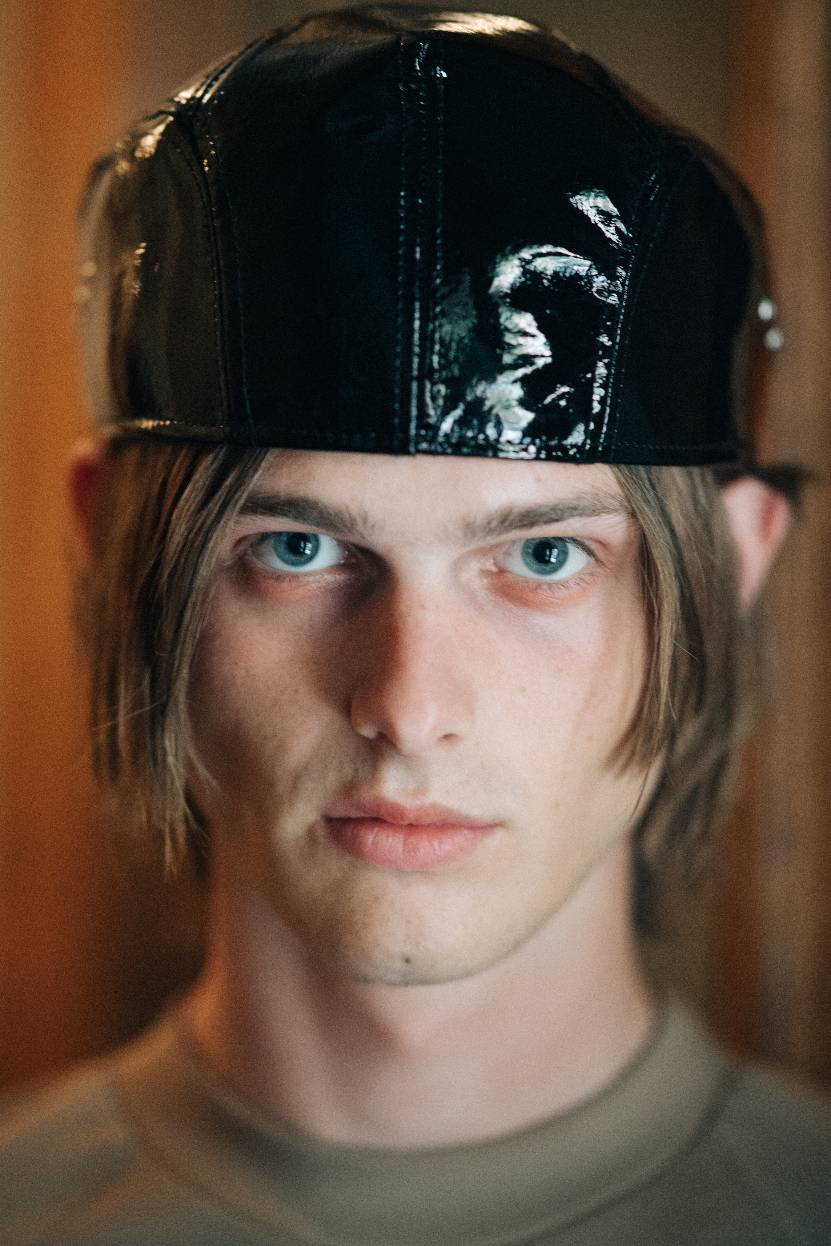 Portrait of a male model before a show
