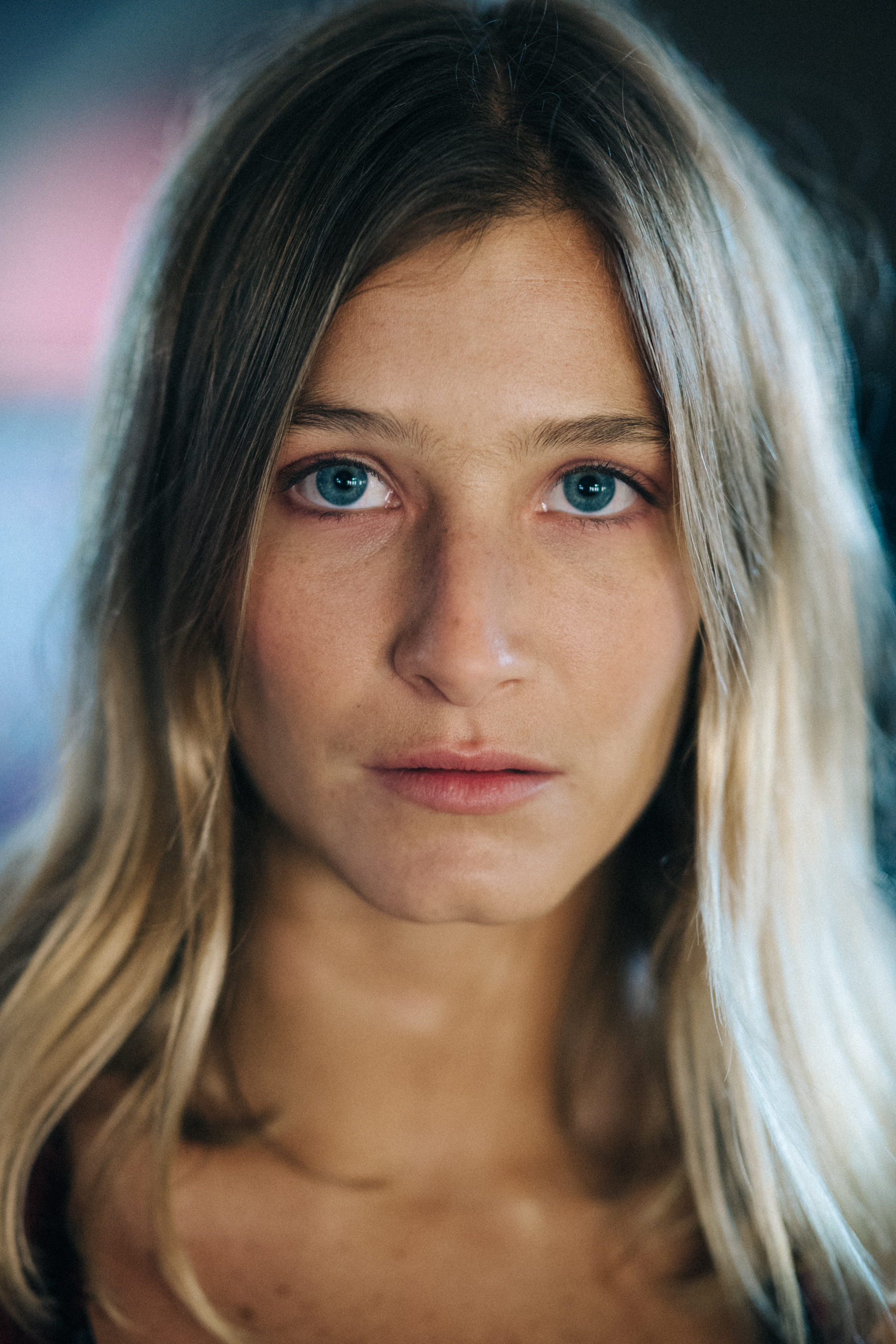 Portrait of a model before a show