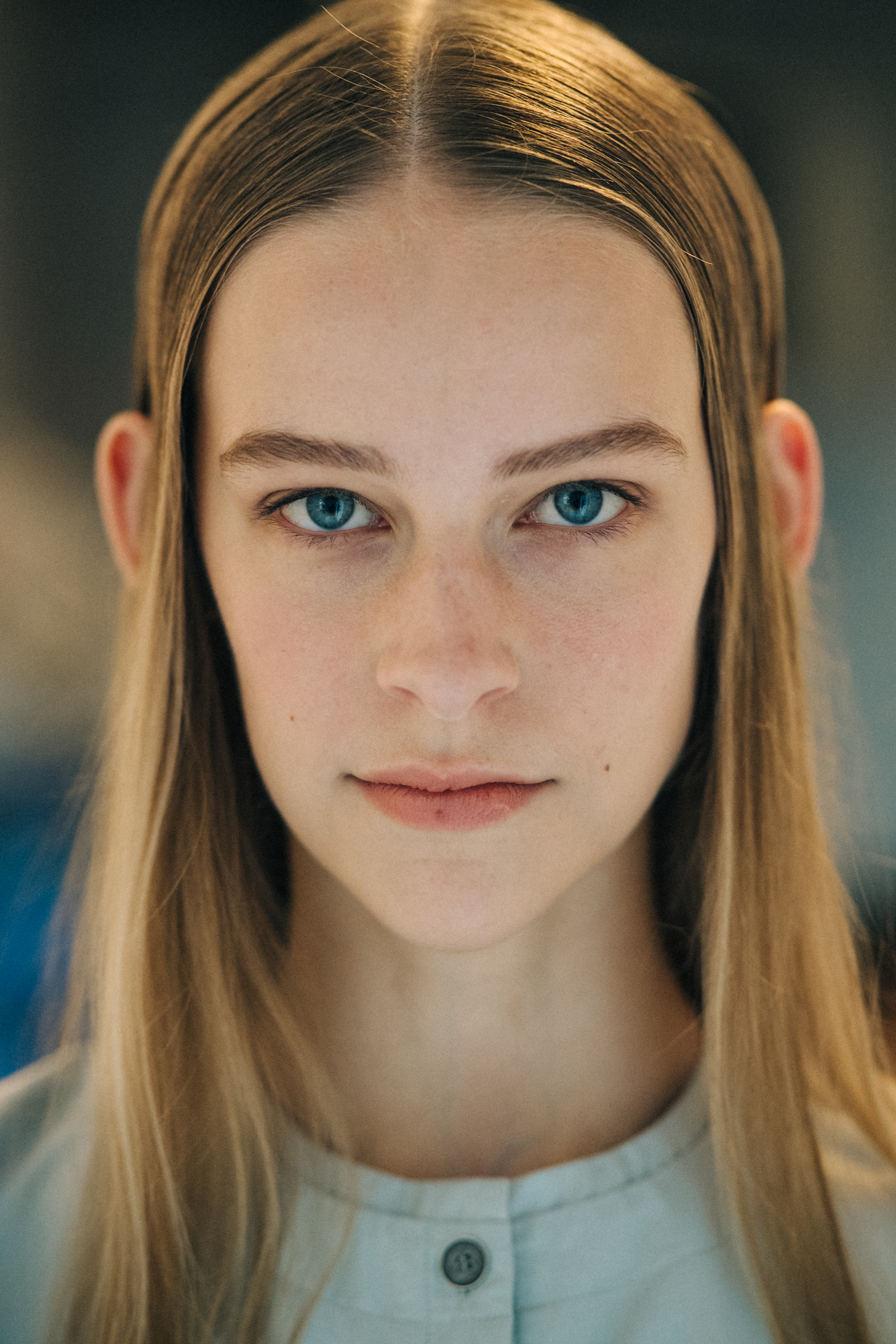 Portrait of a model before a show