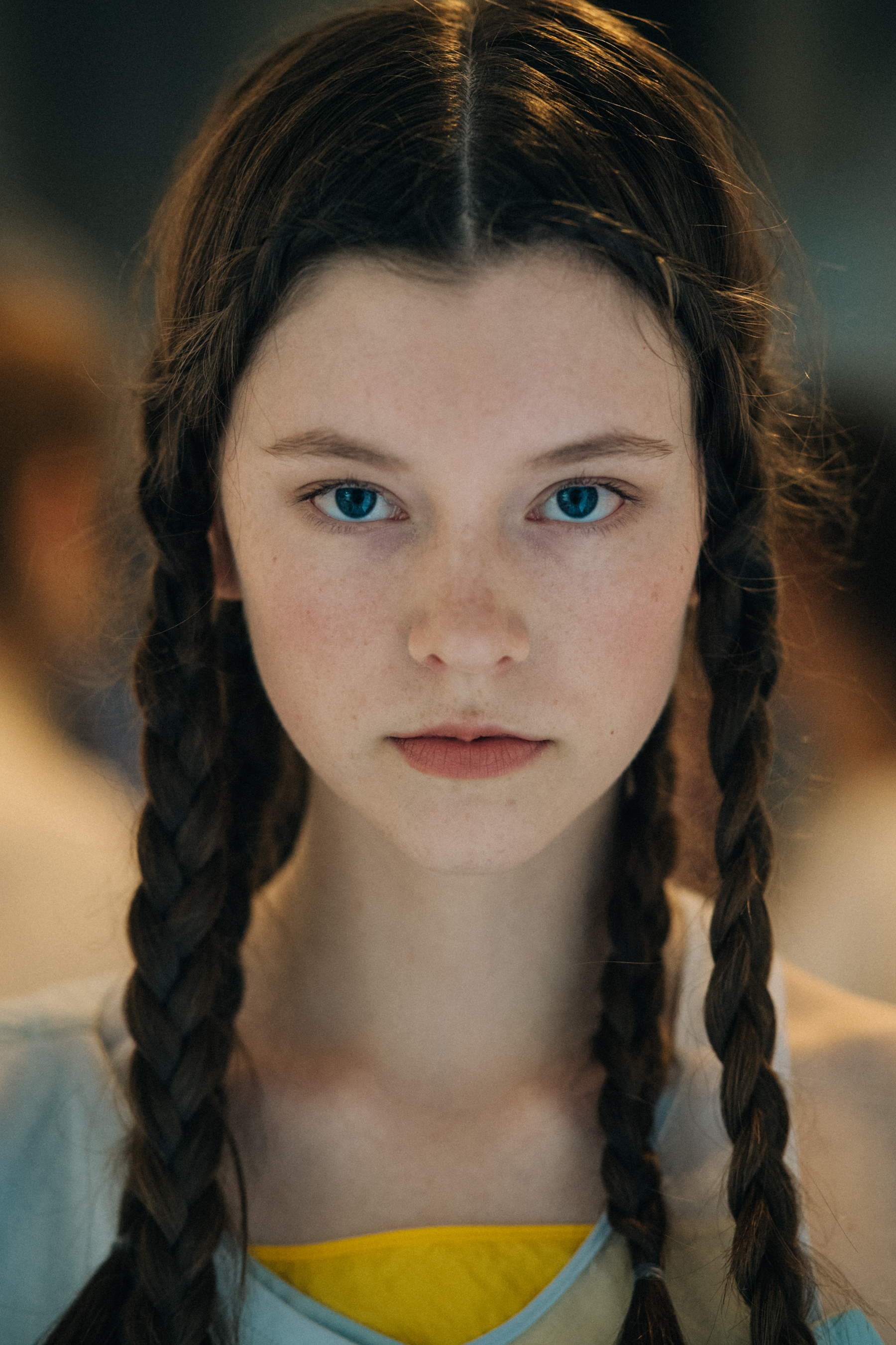 Portrait of a model before a show