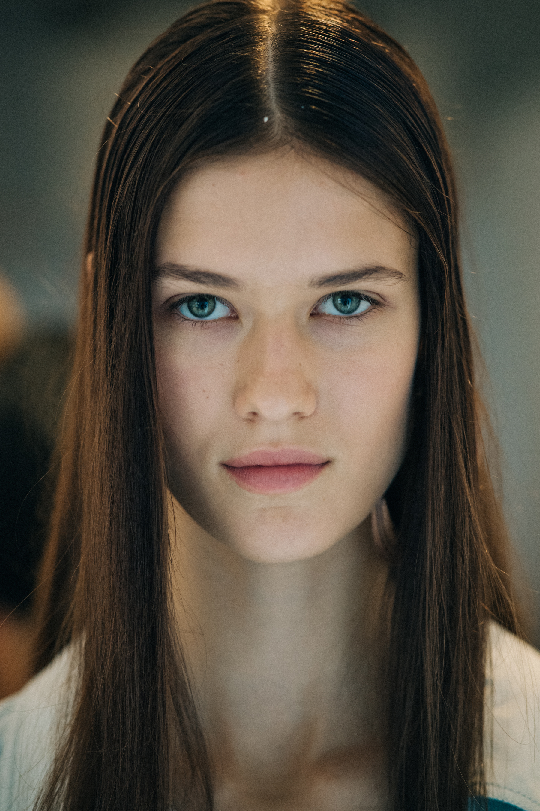 Portrait of a model before a show