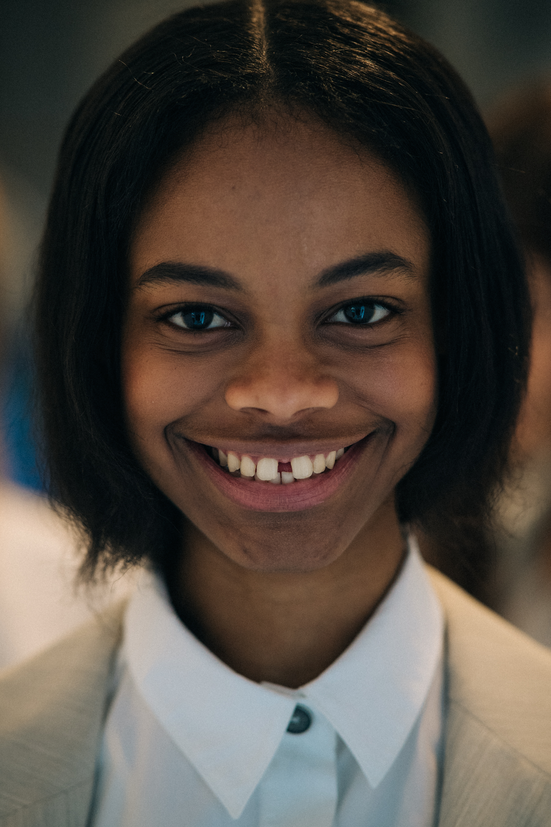 Portrait of a model before a show