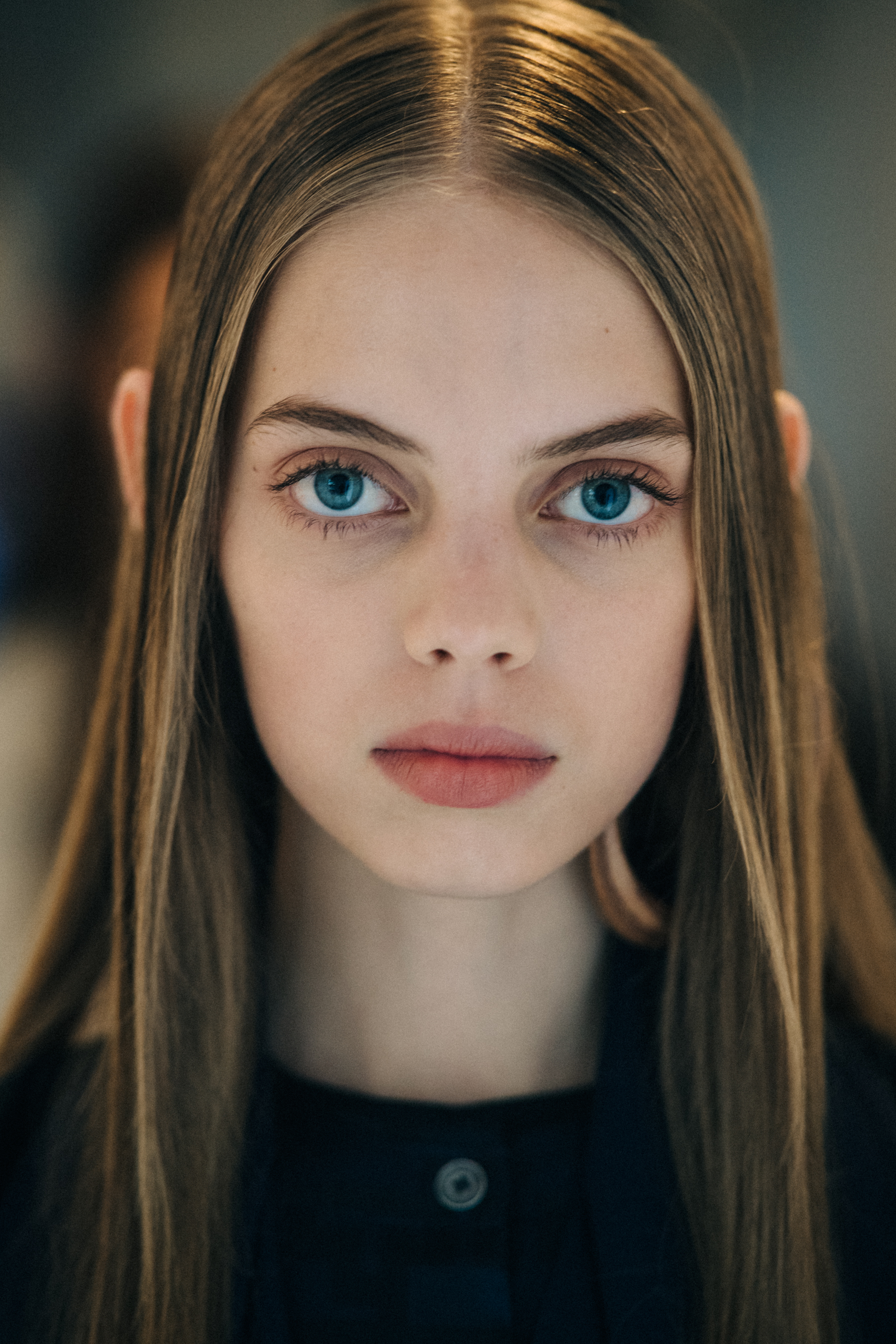 Portrait of a model before a show