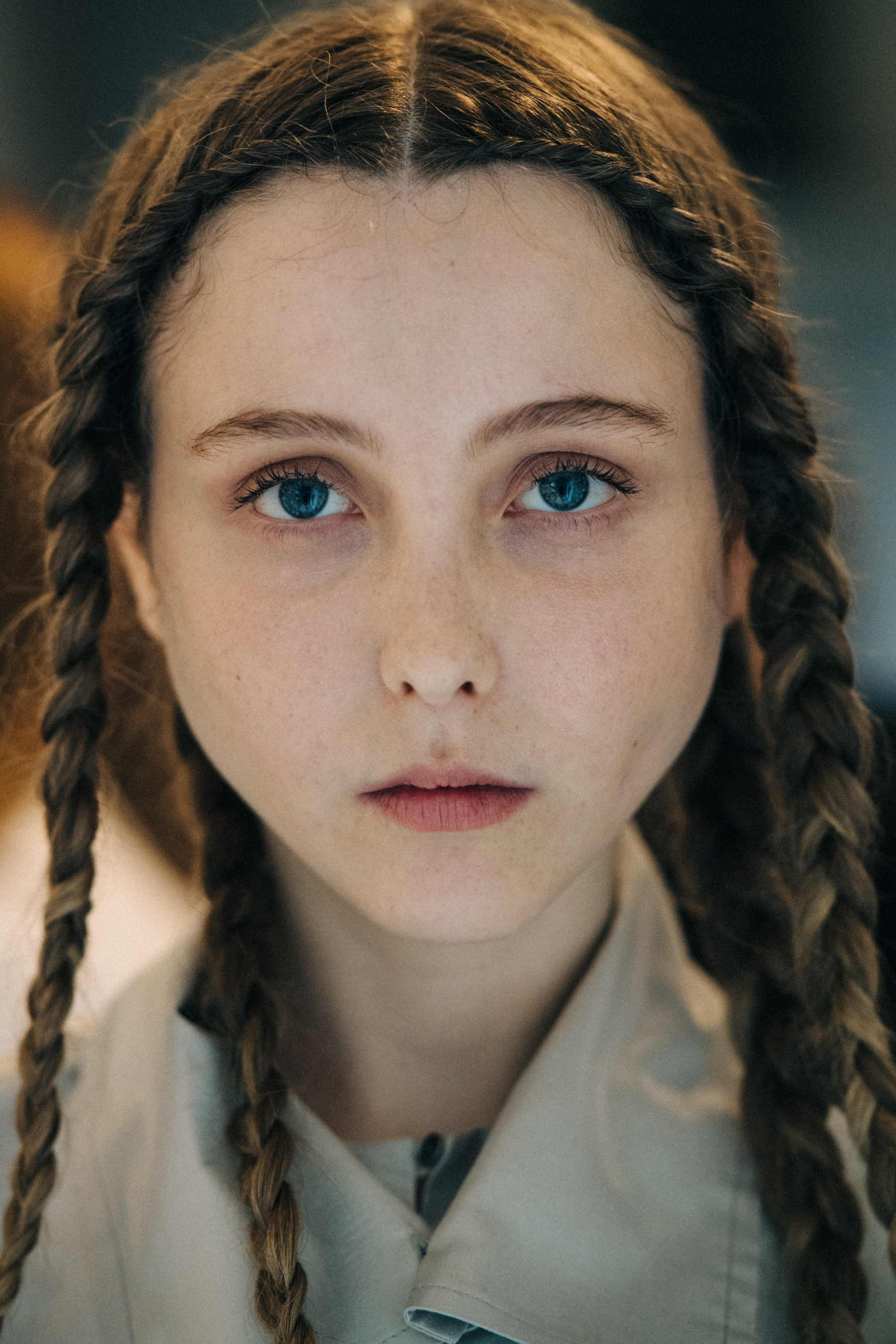 Portrait of a model before a show