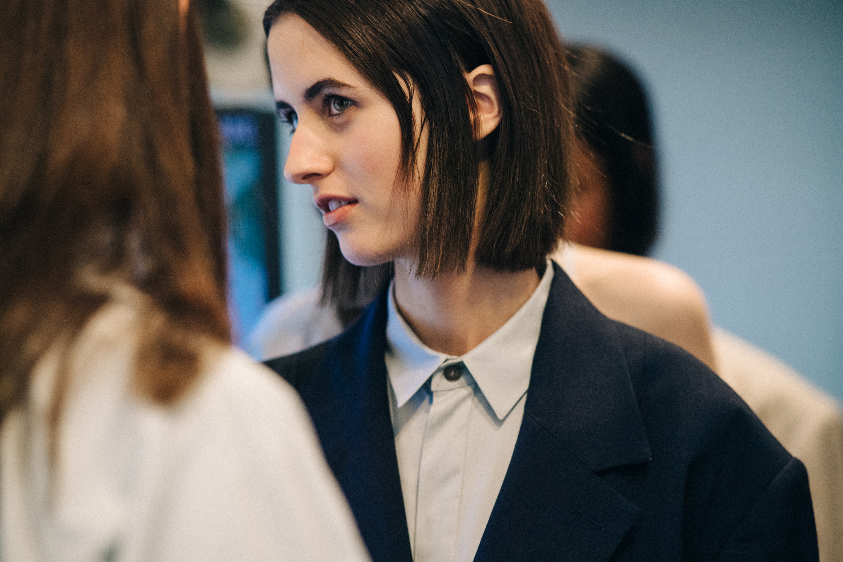Models lined up before a show