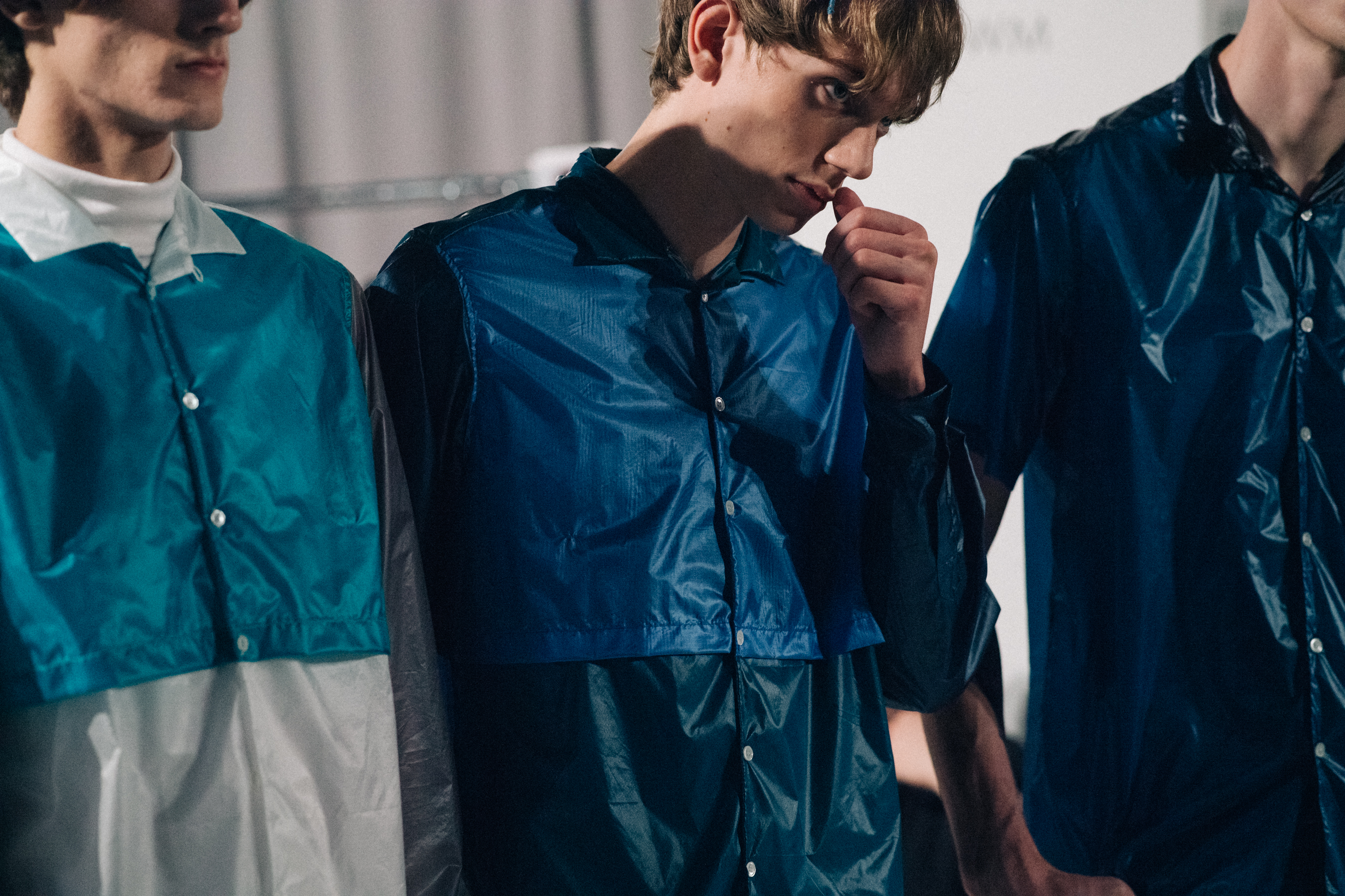 Group of models before a show
