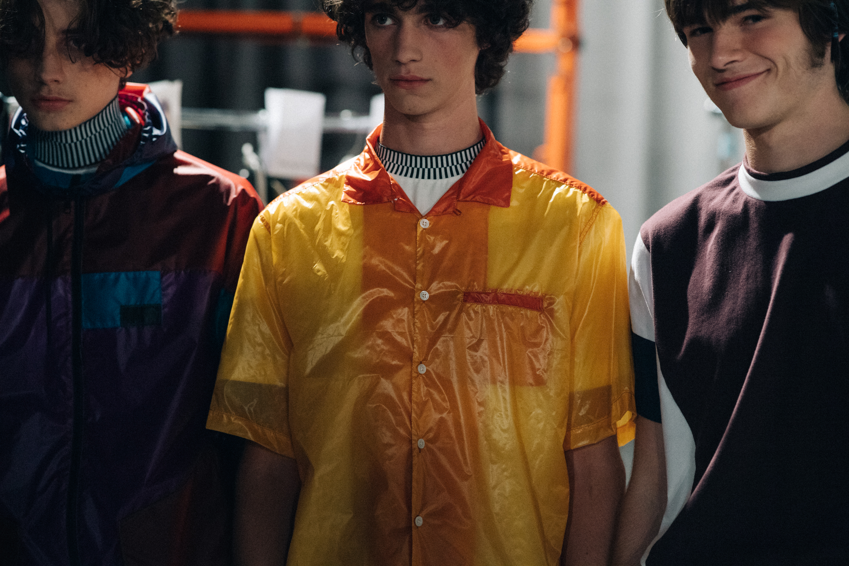 Group of models before a show