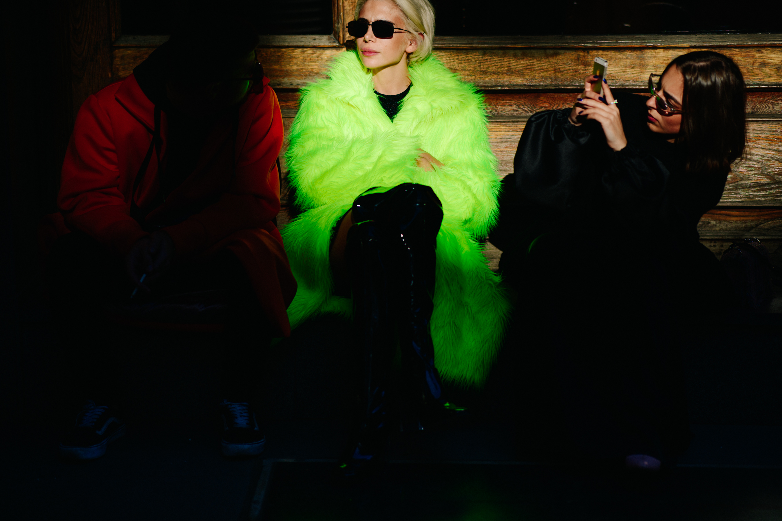People in colourful clothes