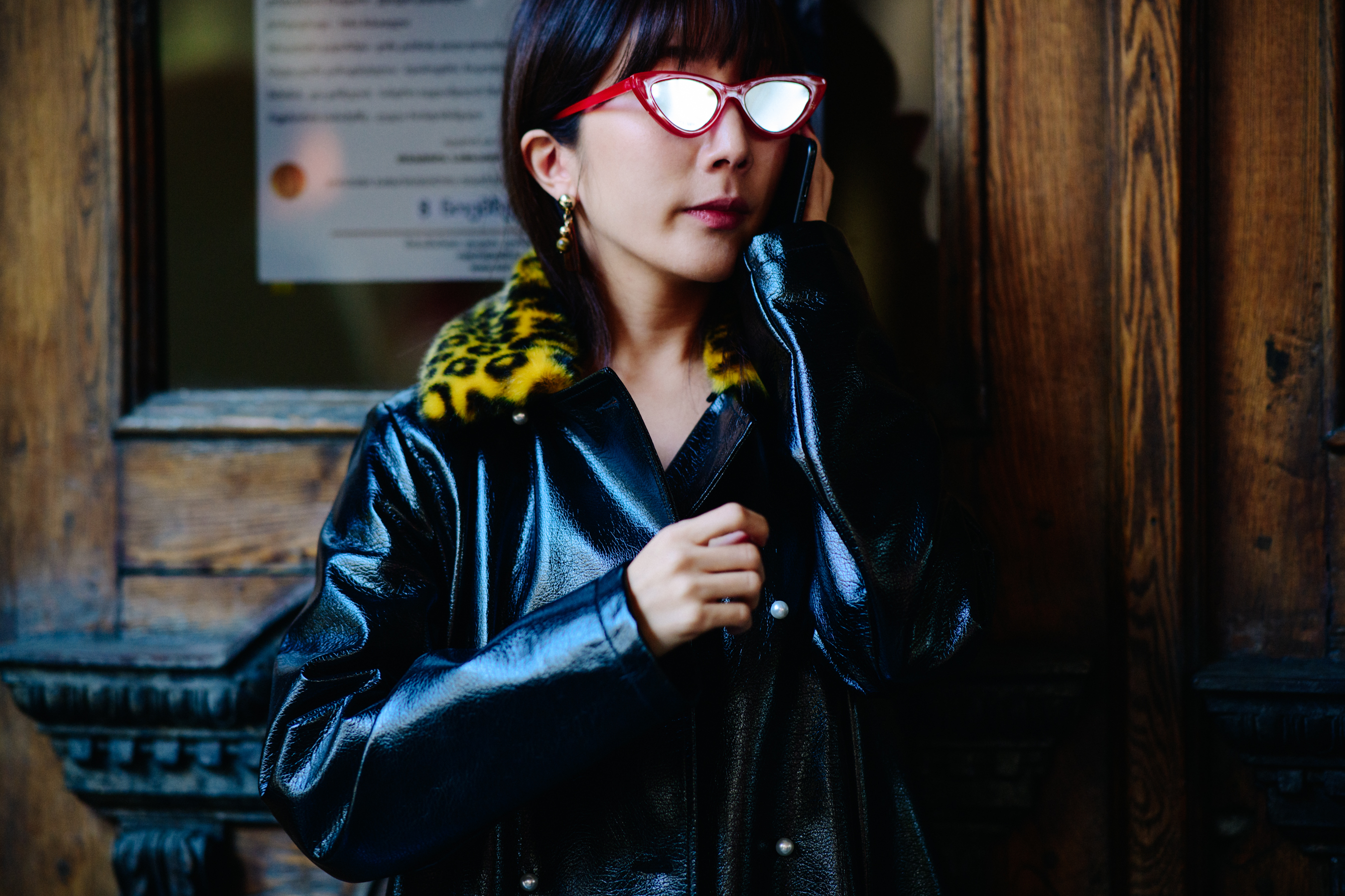 Women wearing red sunglasses