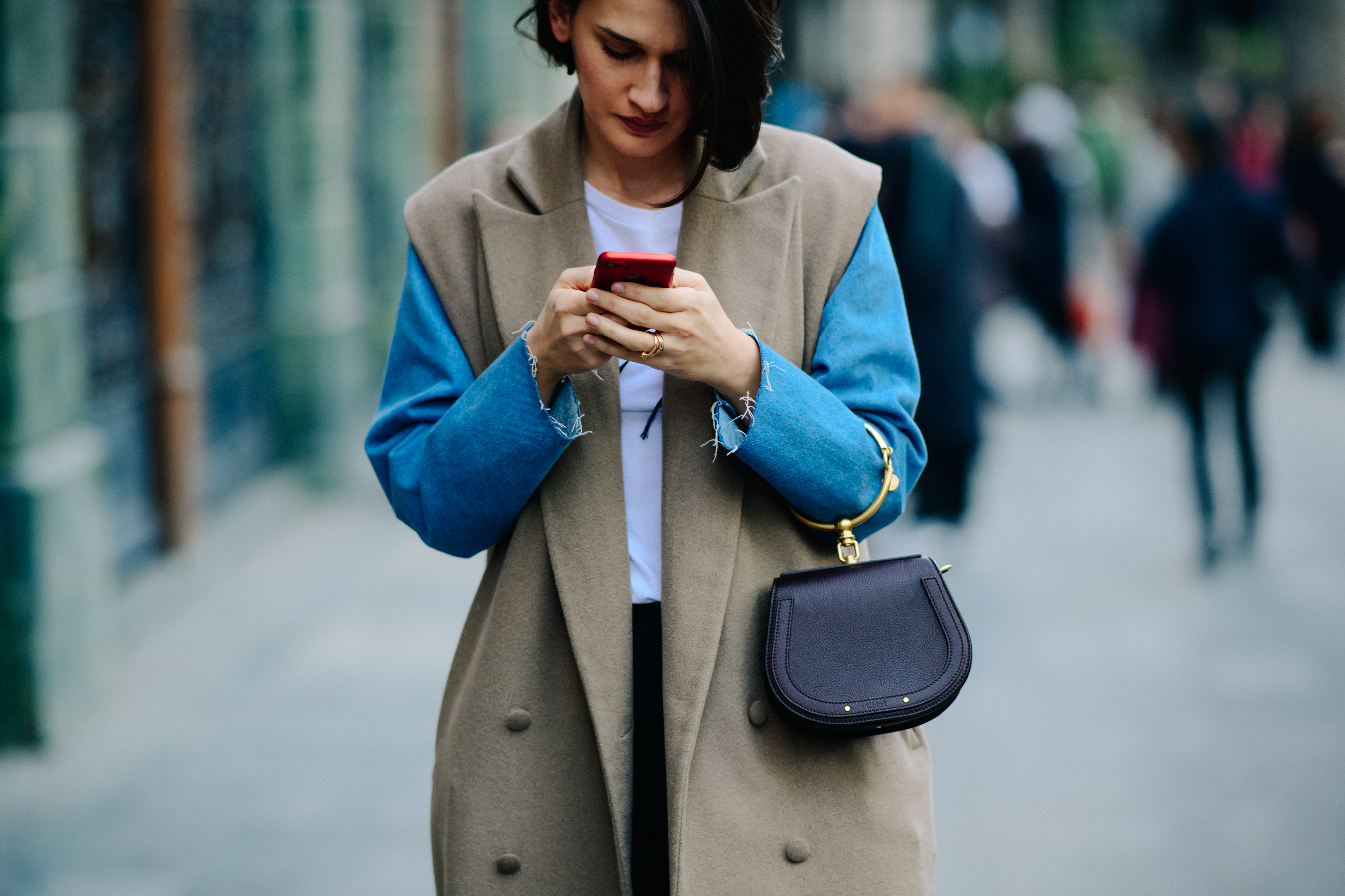 Woman holding Chloé bag
