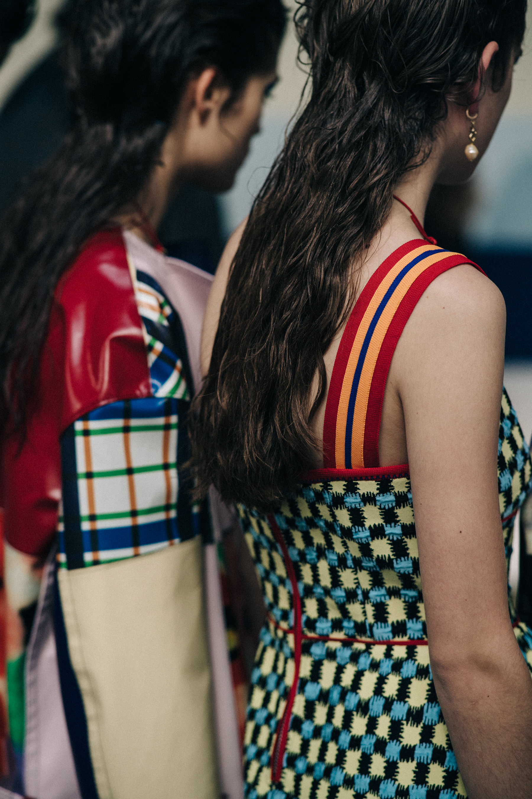 Models in colouful outfits