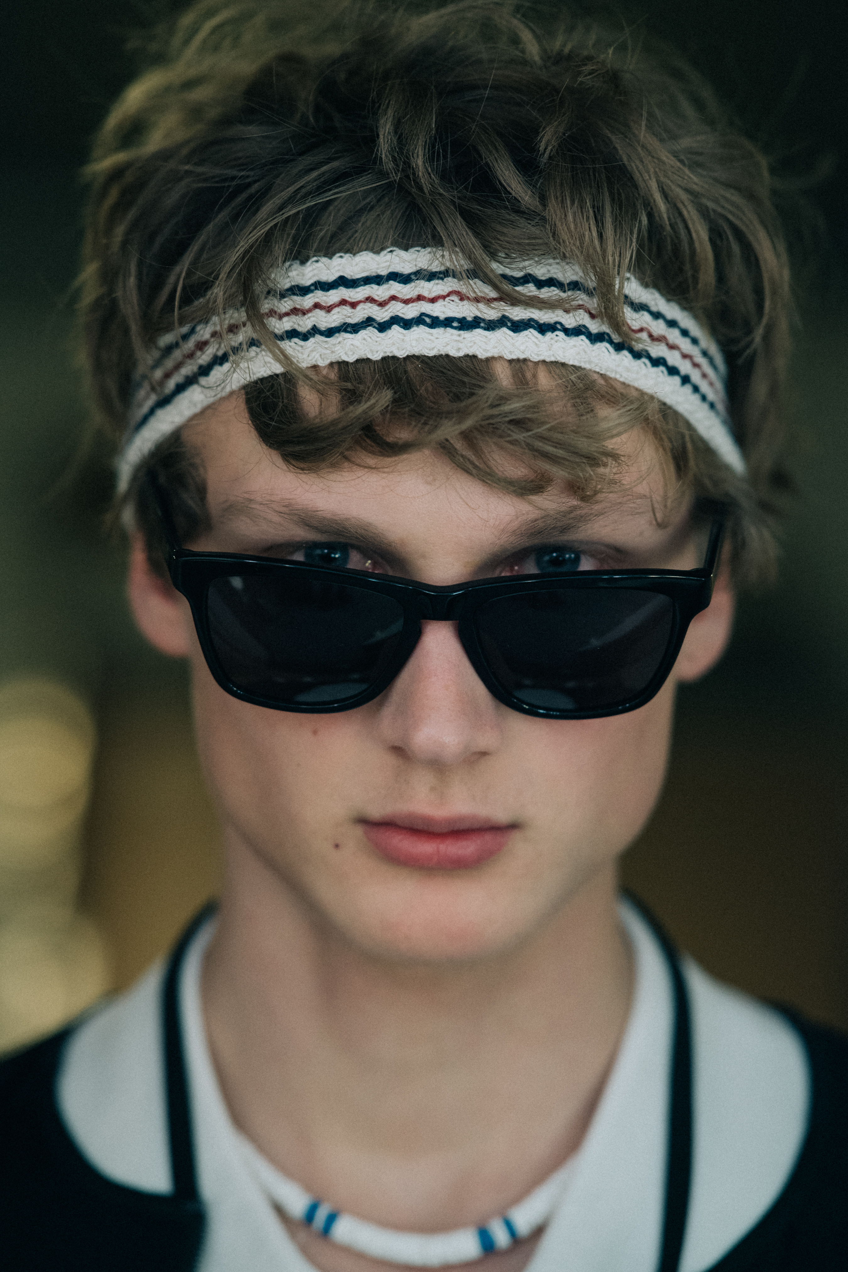 Portrait of a model wearing glasses