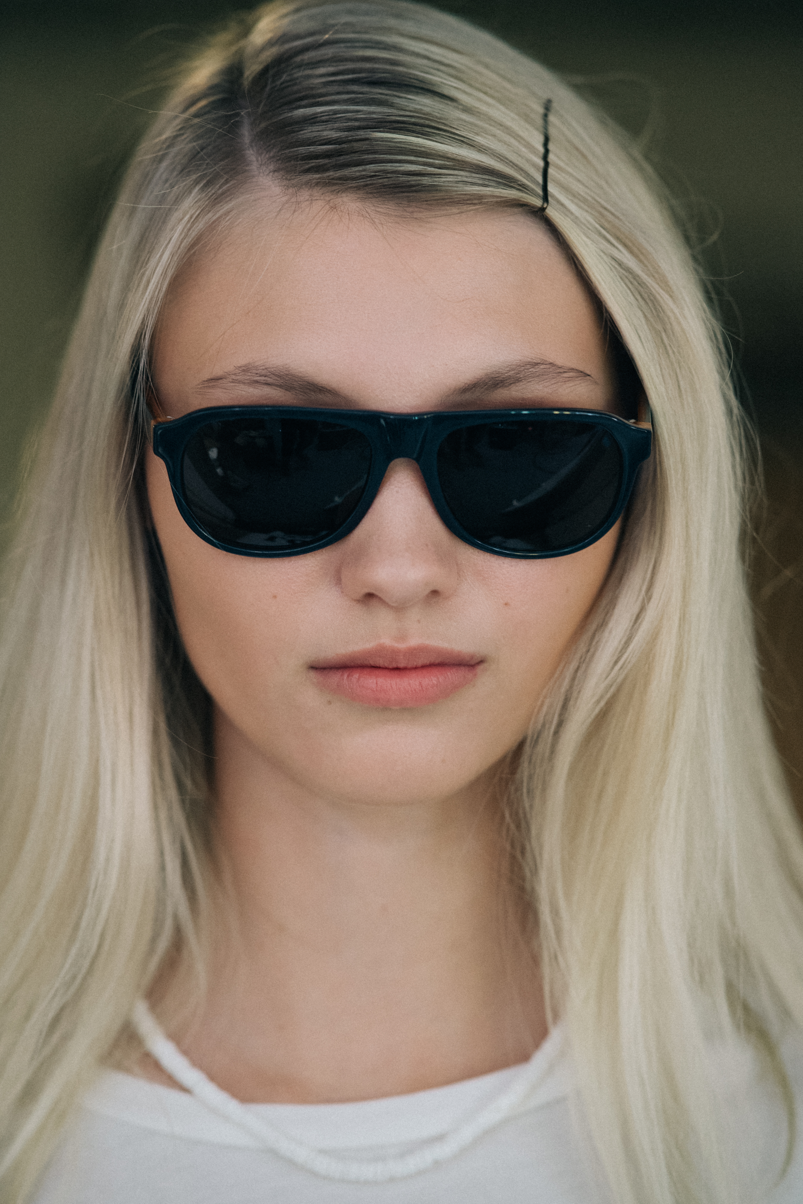 Portrait of a model wearing glasses