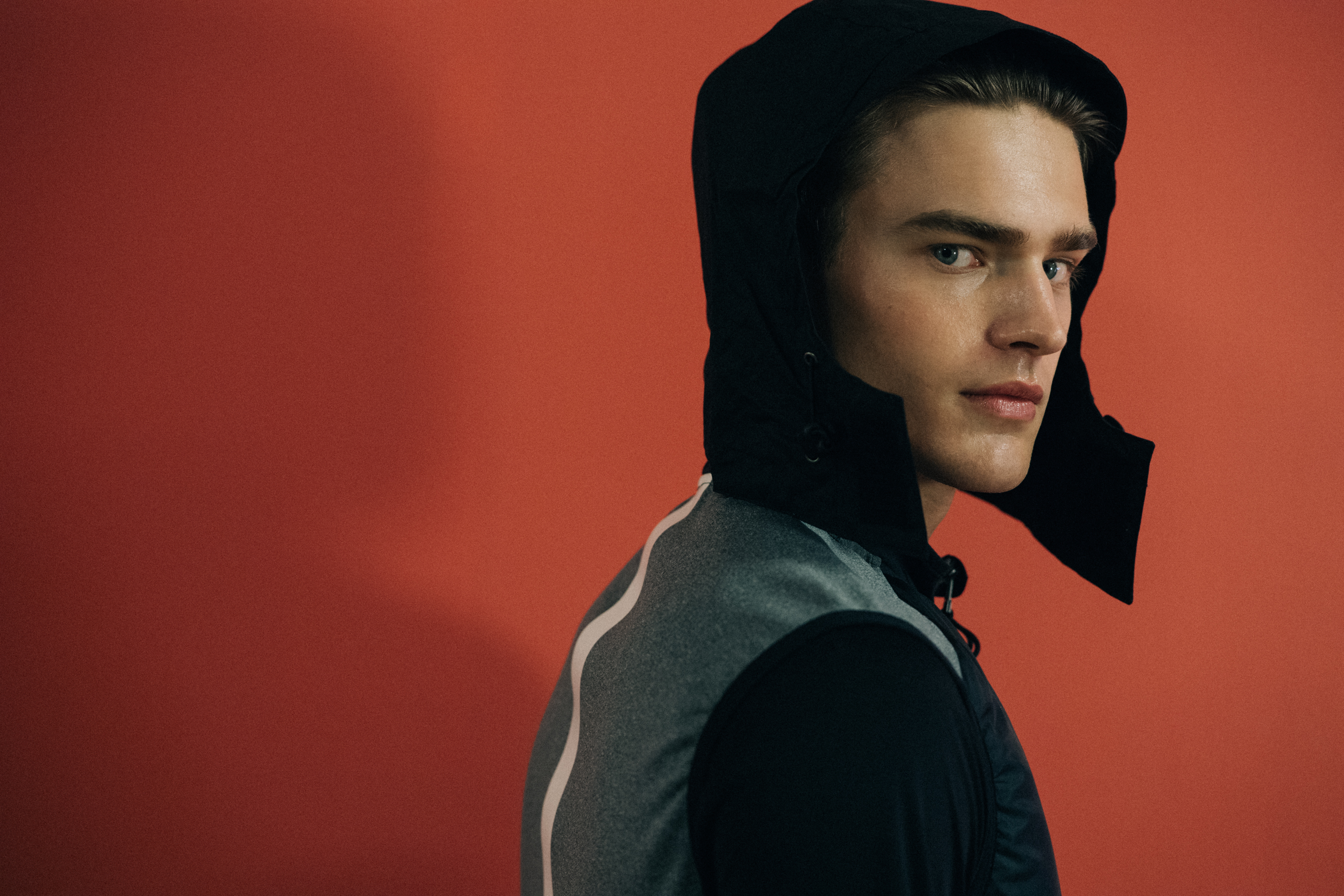 Models wearing sport wear before a show