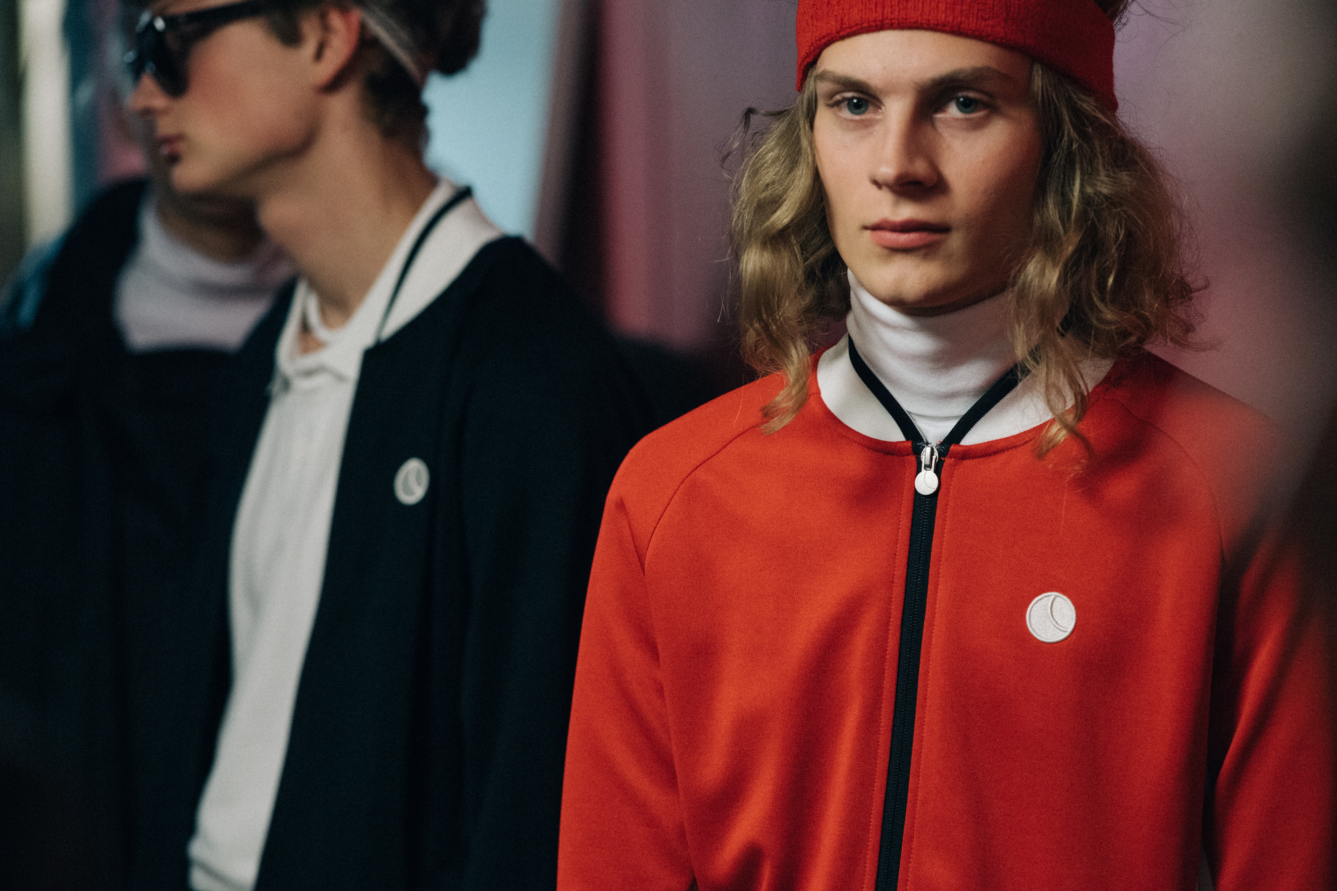 Models wearing sport wear before a show
