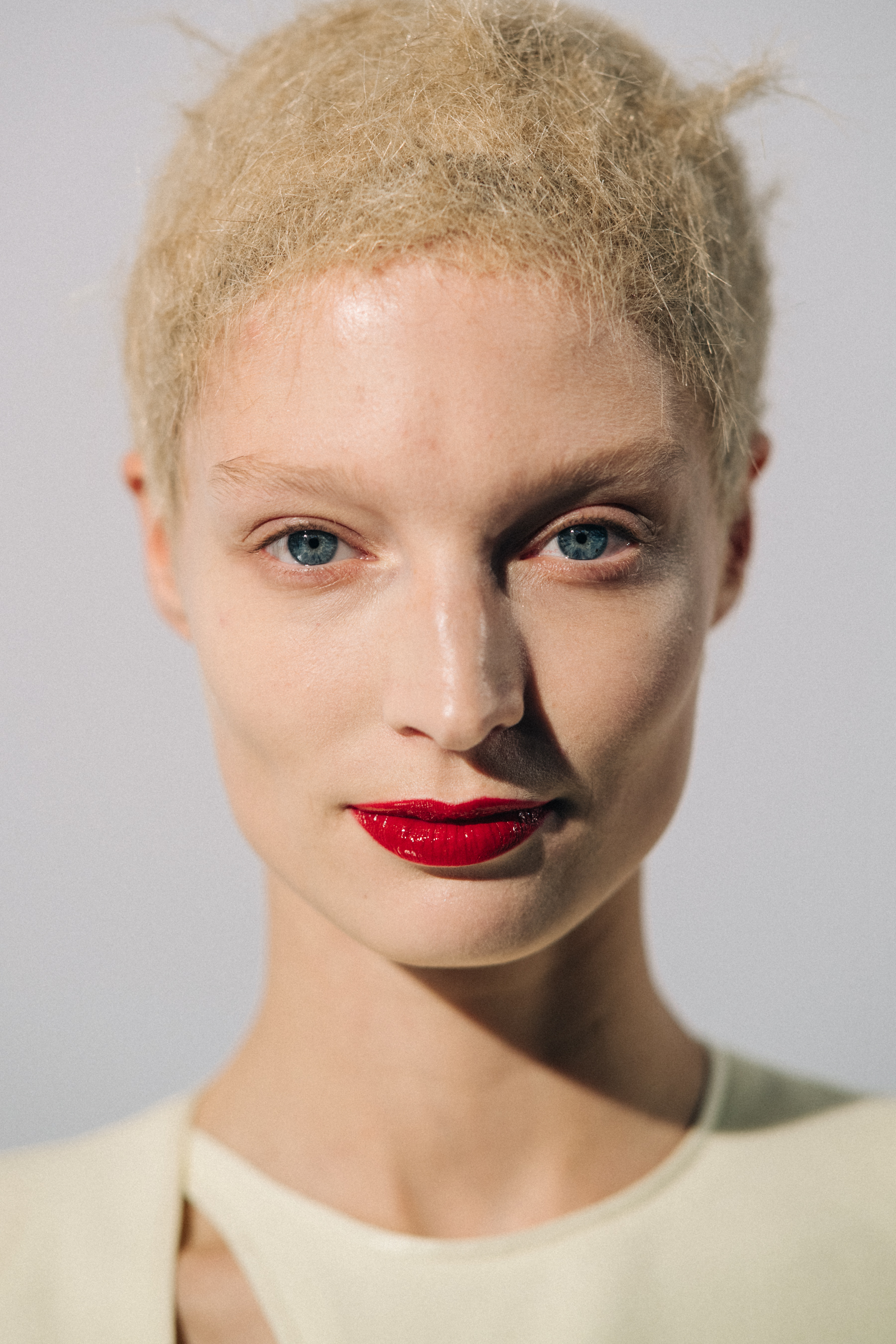 Portrait of a model before a show
