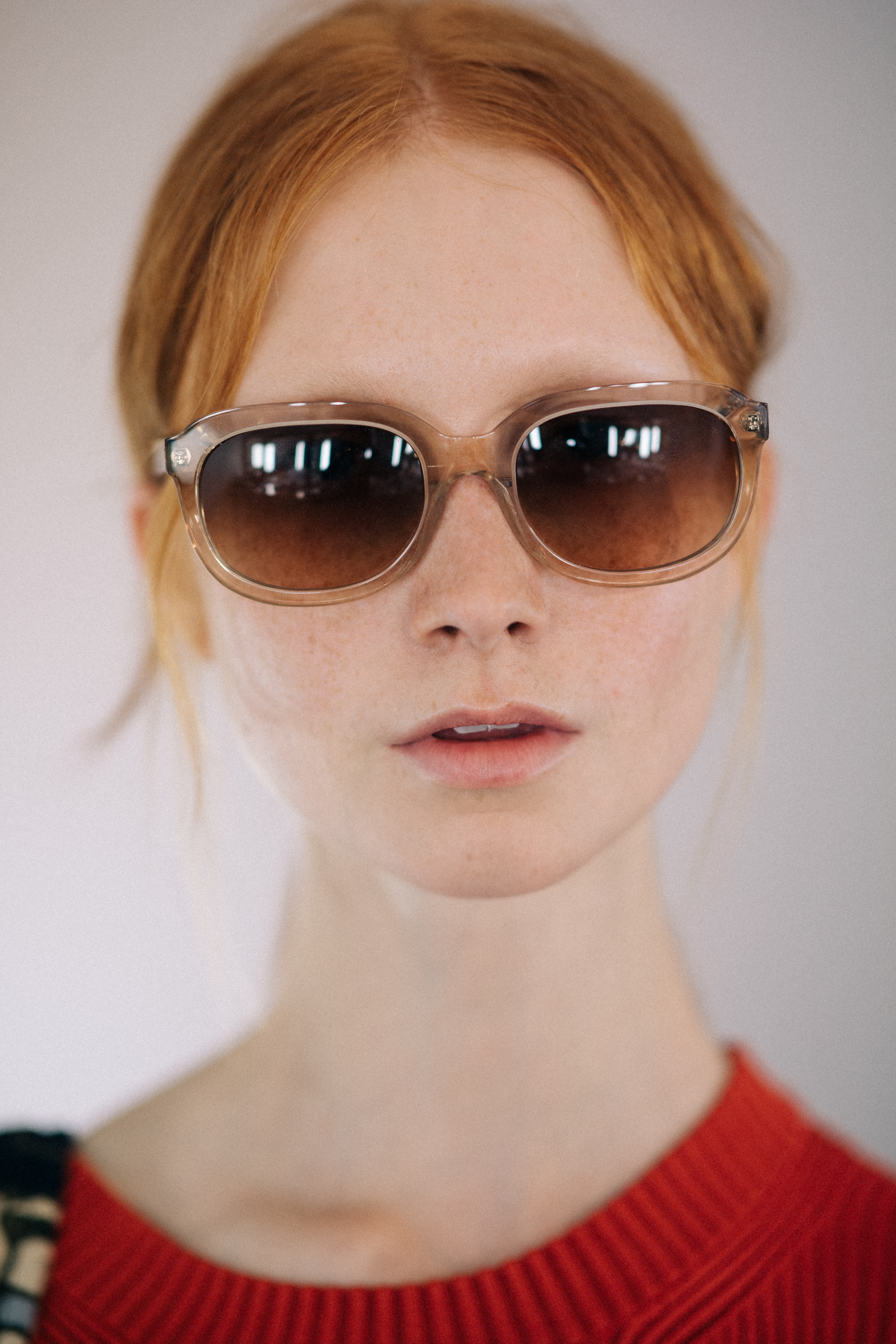 Portrait of a model wearing sunglasses