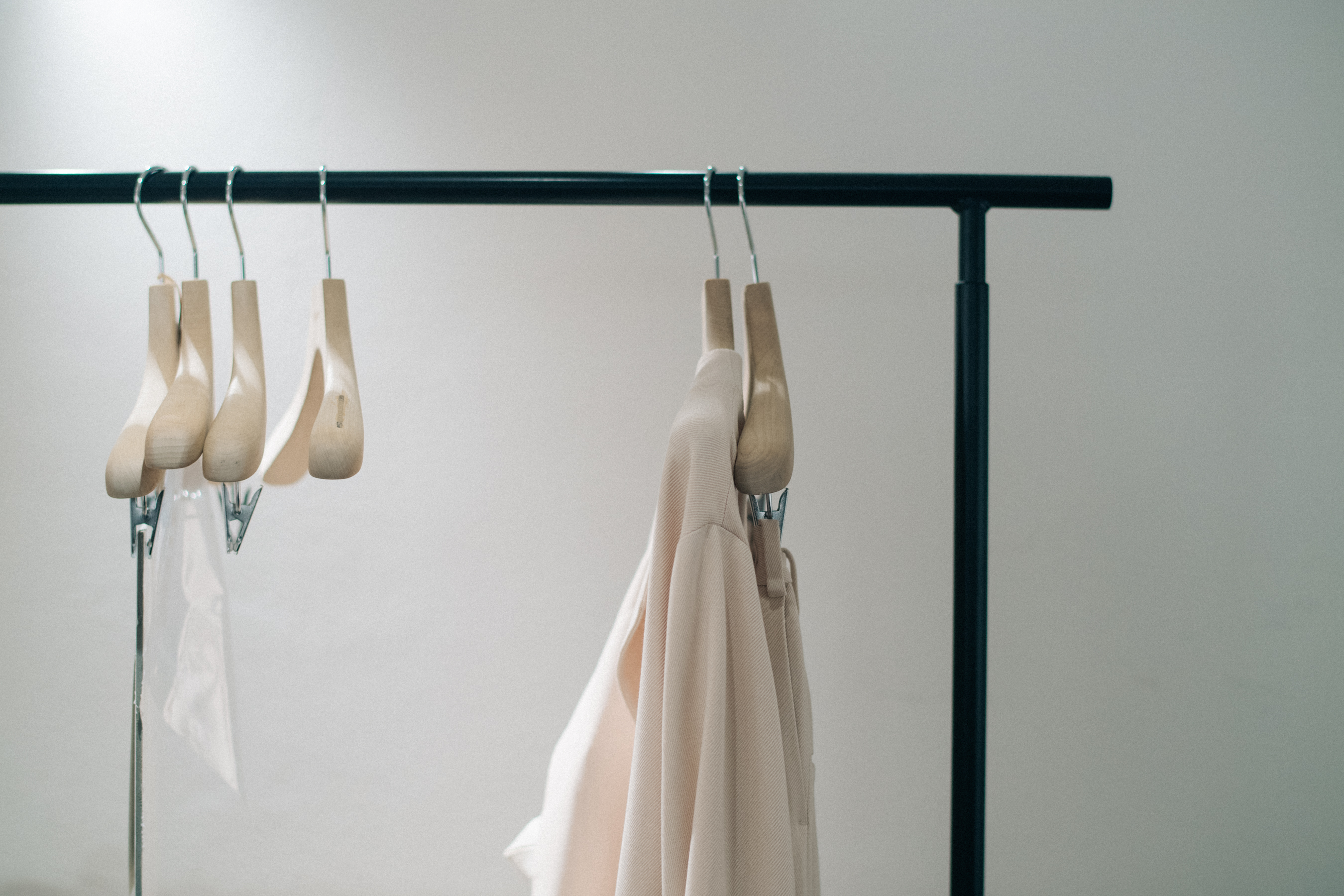 Rail with white clothes on