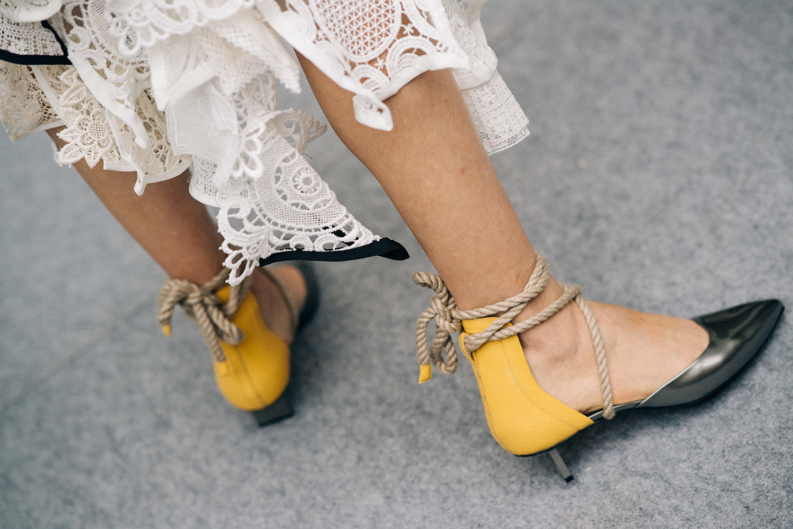 Close up of shoes by Japanese designer