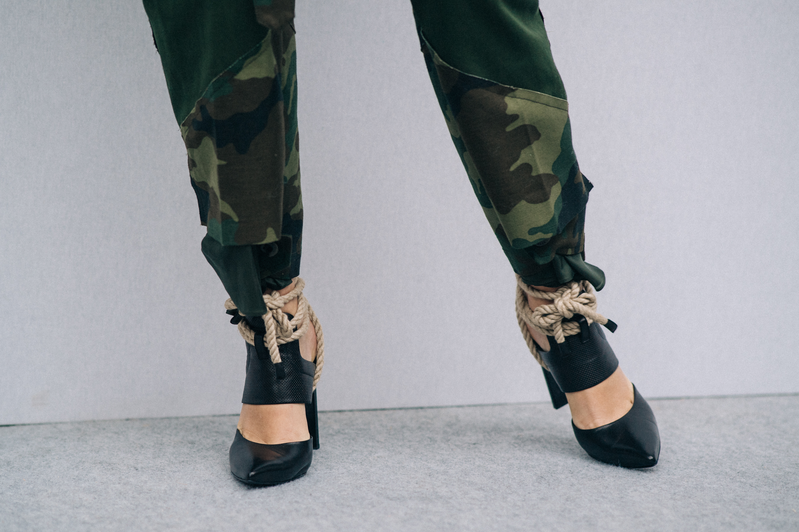 Close up of shoes by Japanese designer