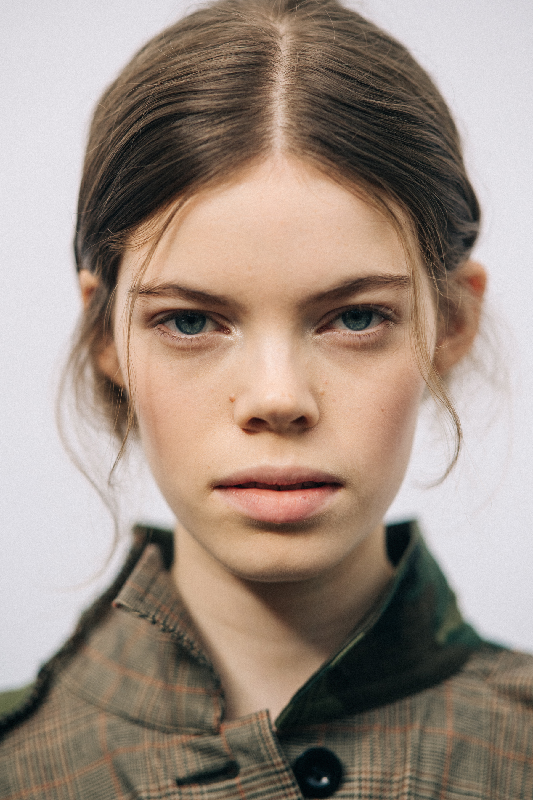 Portrait of a model before a show
