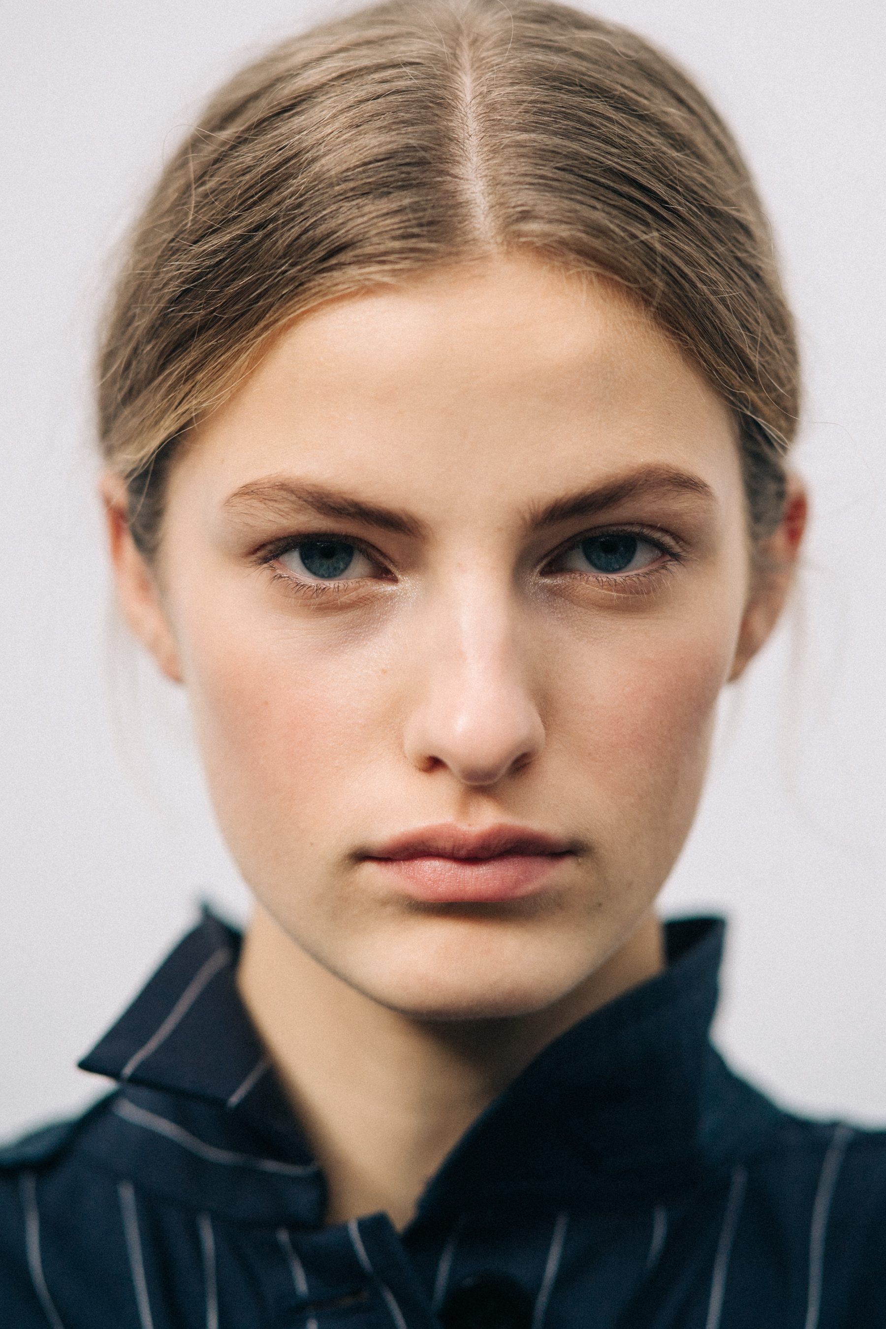 Portrait of a model before a show