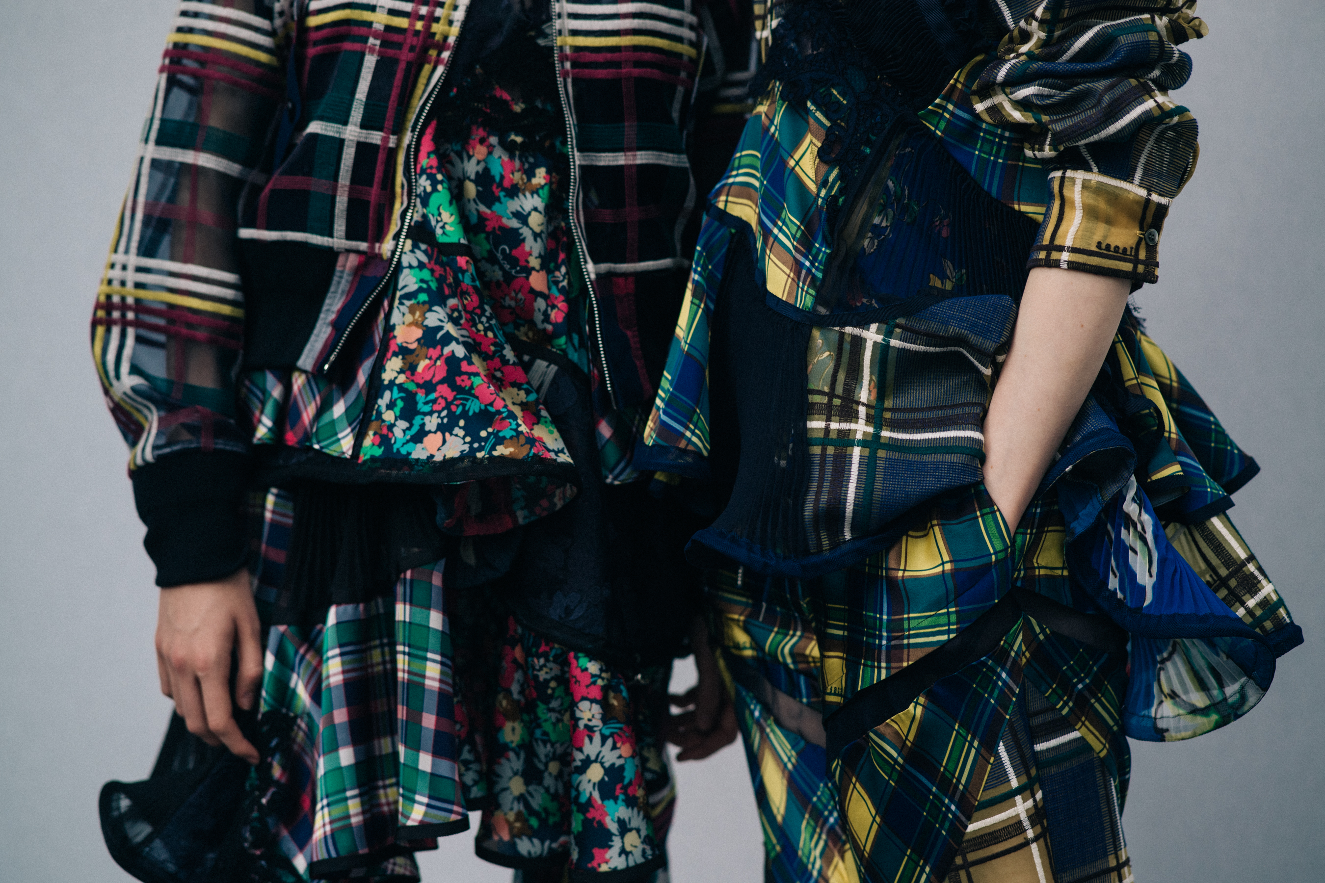 Group of models before a show