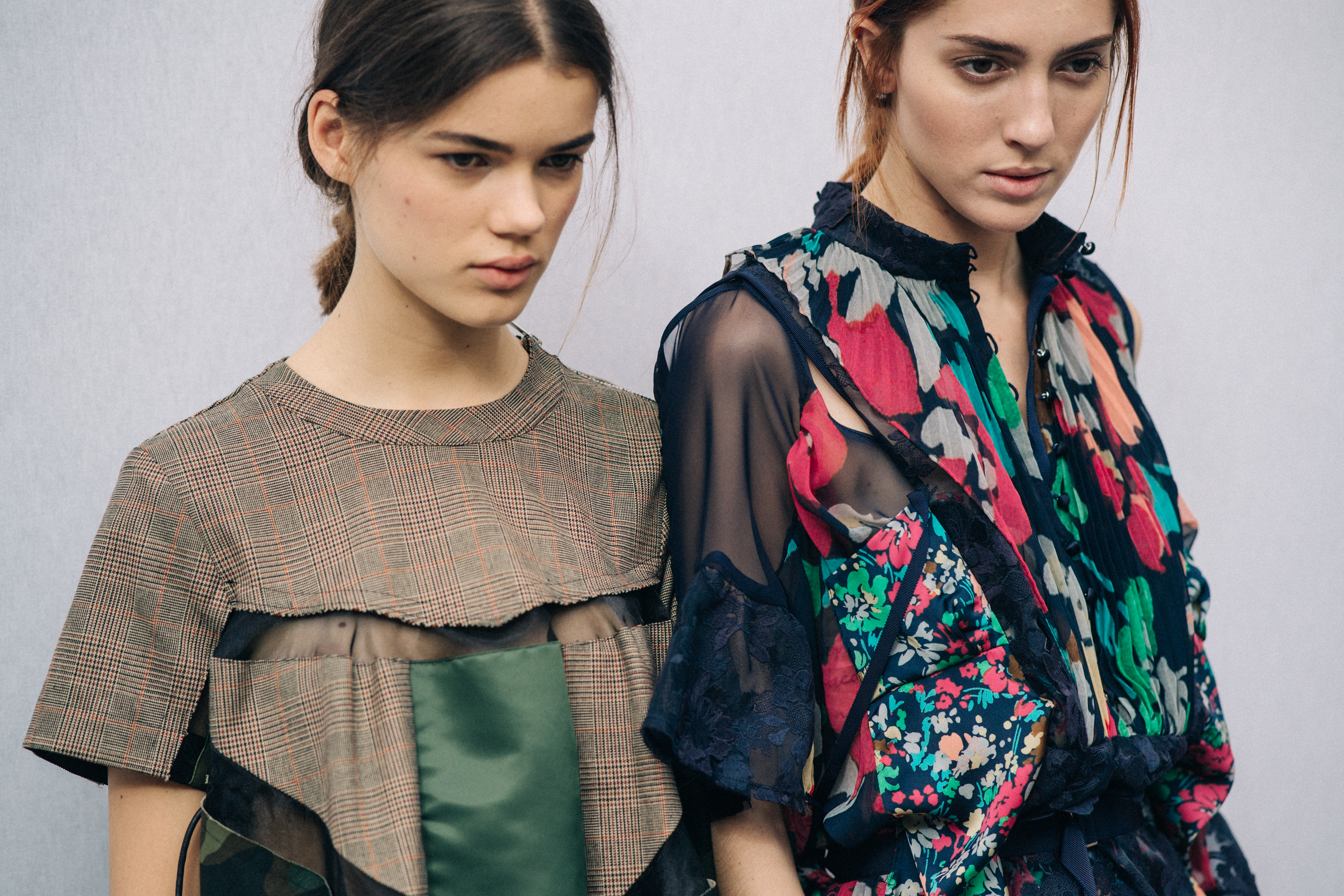 Group of models before a show