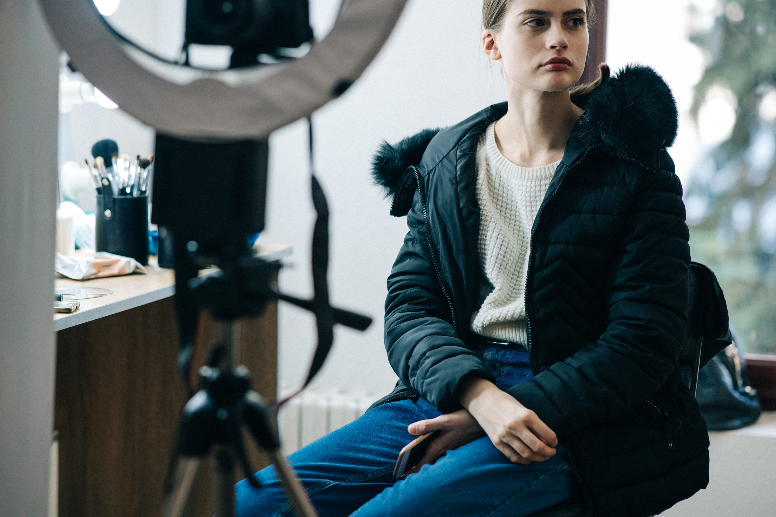 Model in hair and makeup