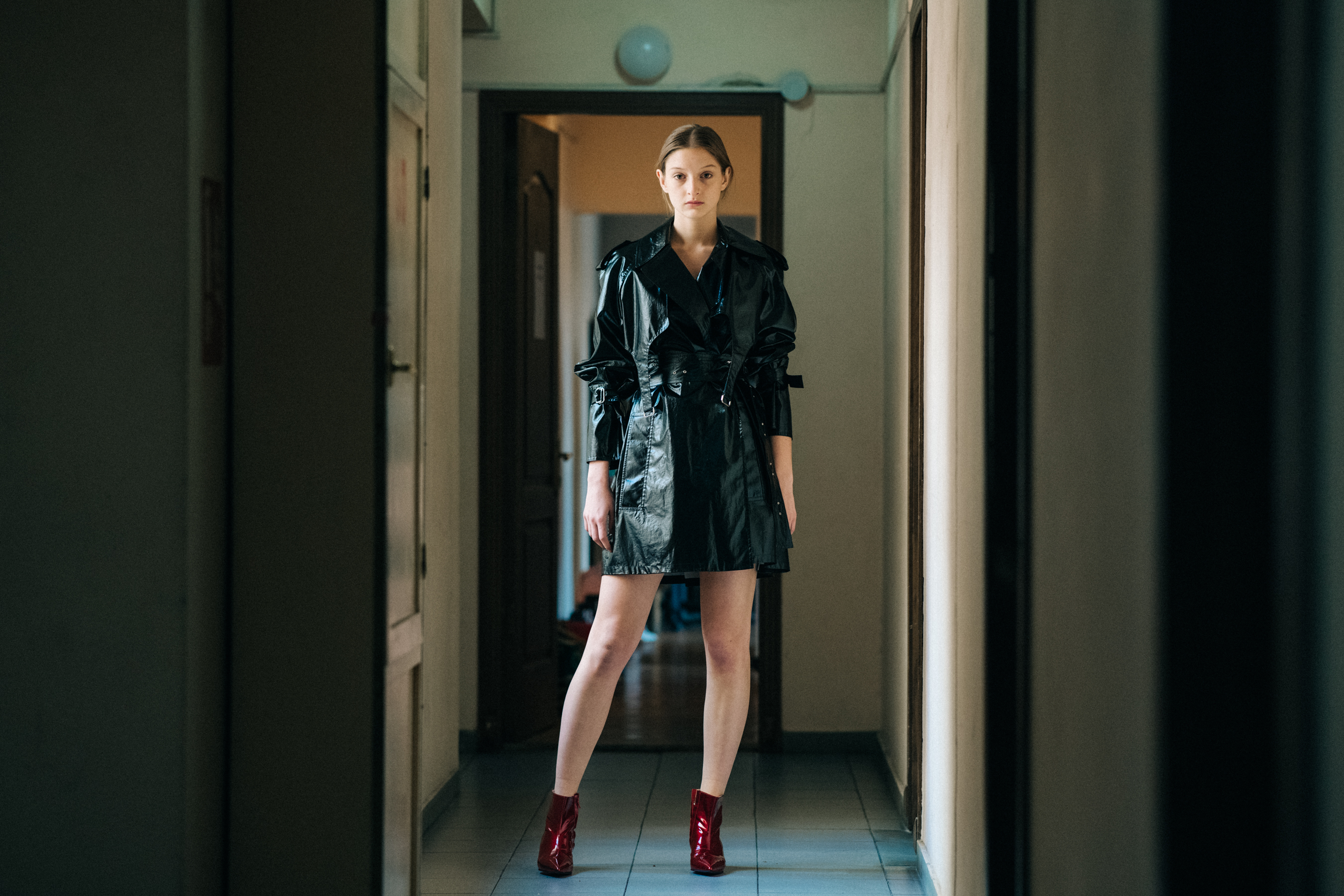 Georgian model Qeti Lomadze before the show