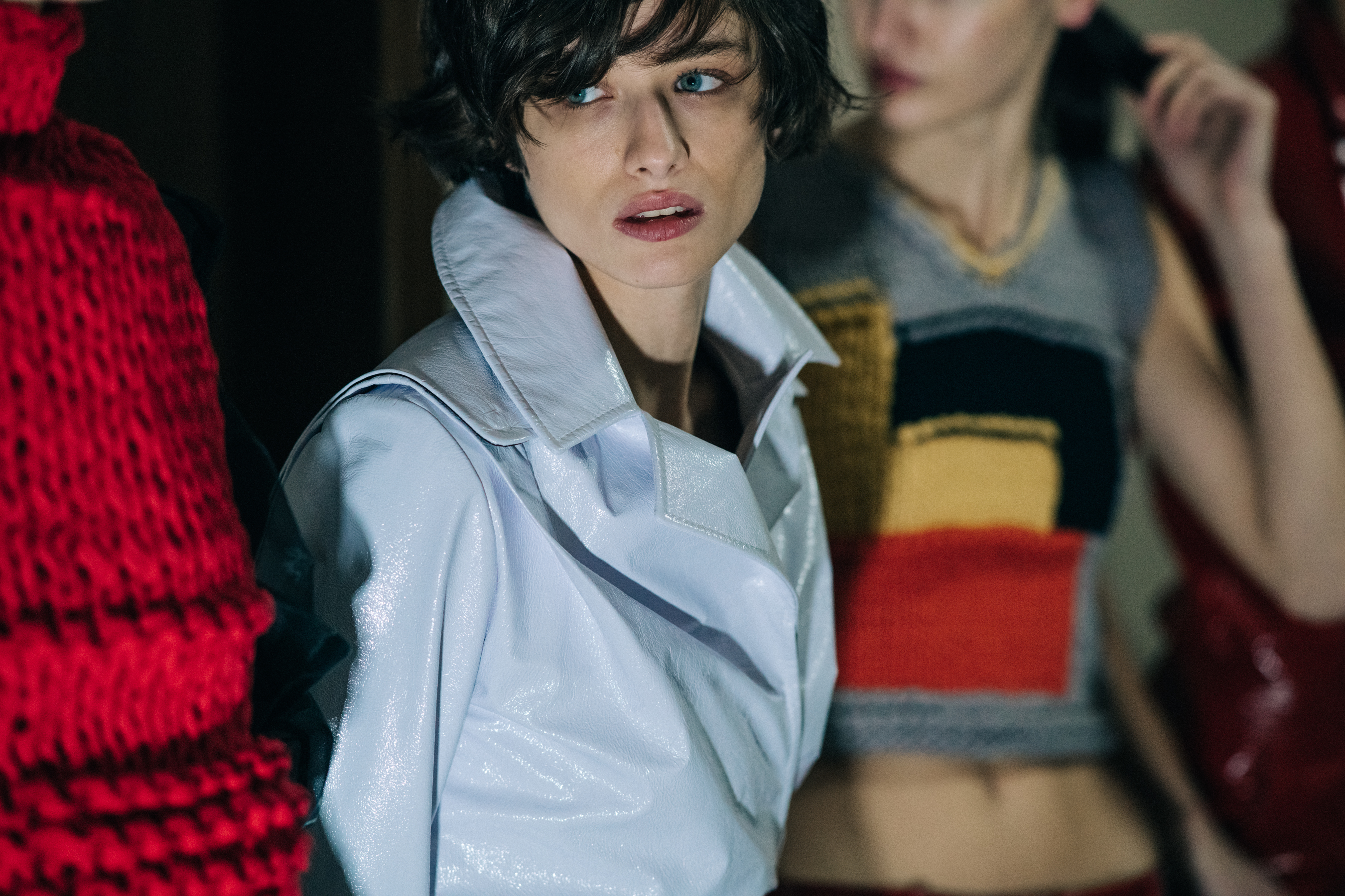 Model Tekla Chijavadze before the show