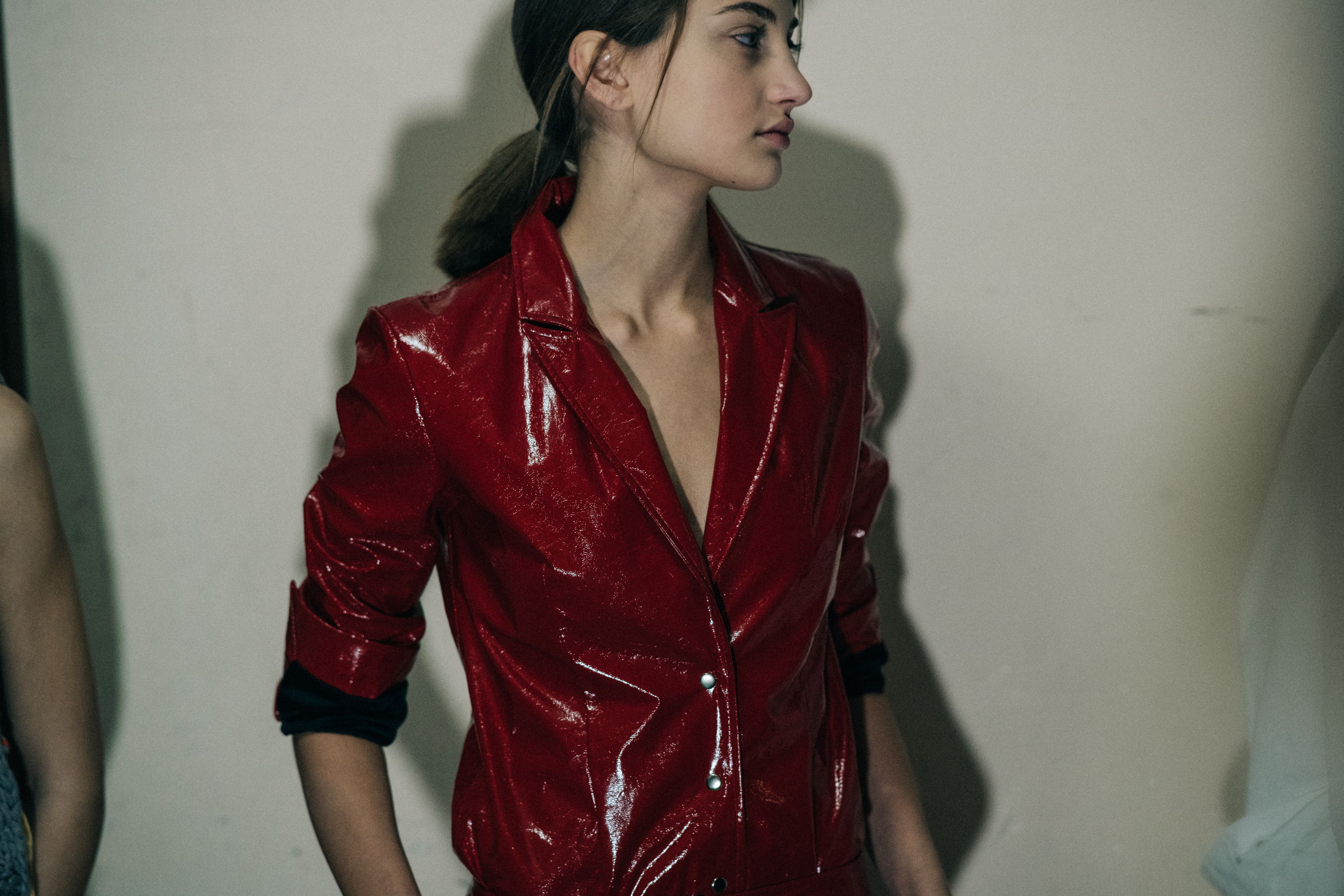 Georgian model Ana Shelia before the show