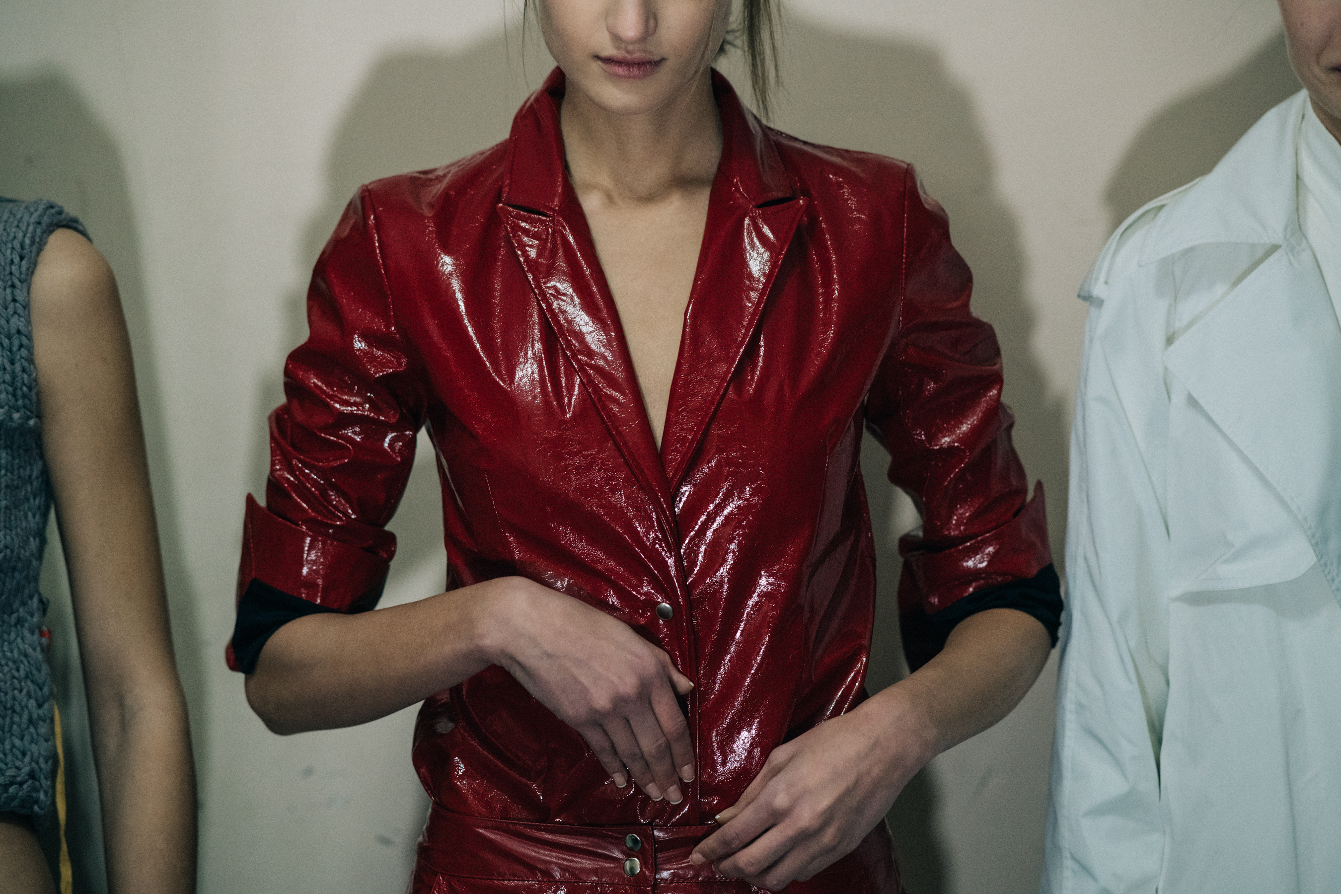 Georgian model Ana Shelia before the show