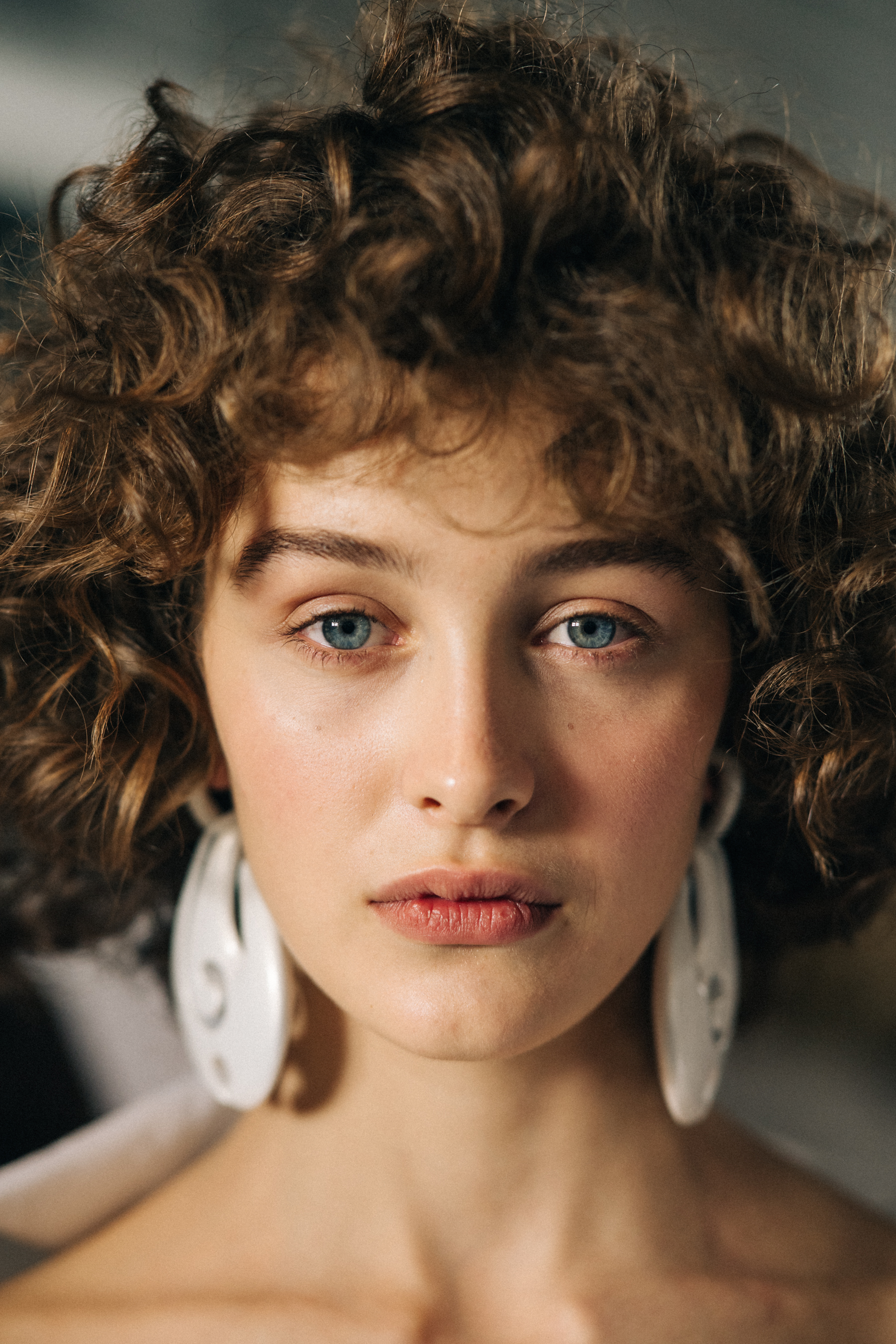 Portrait of a model before a show