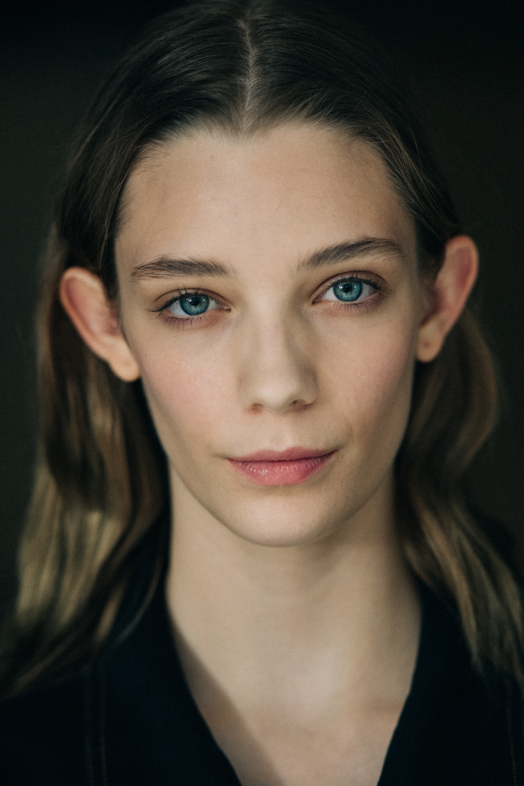 Portrait of a model before a show