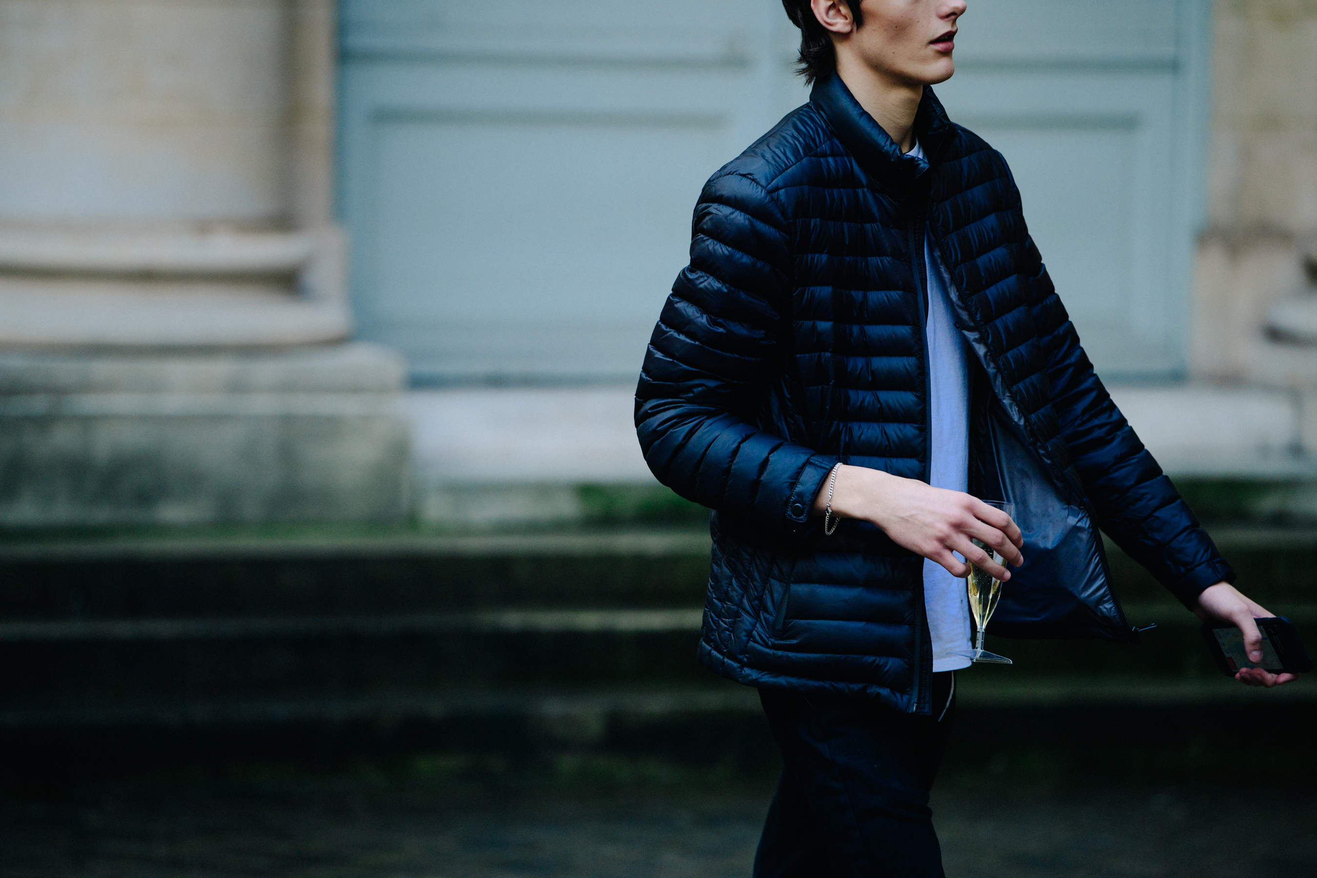 Model wearing insulated jacket