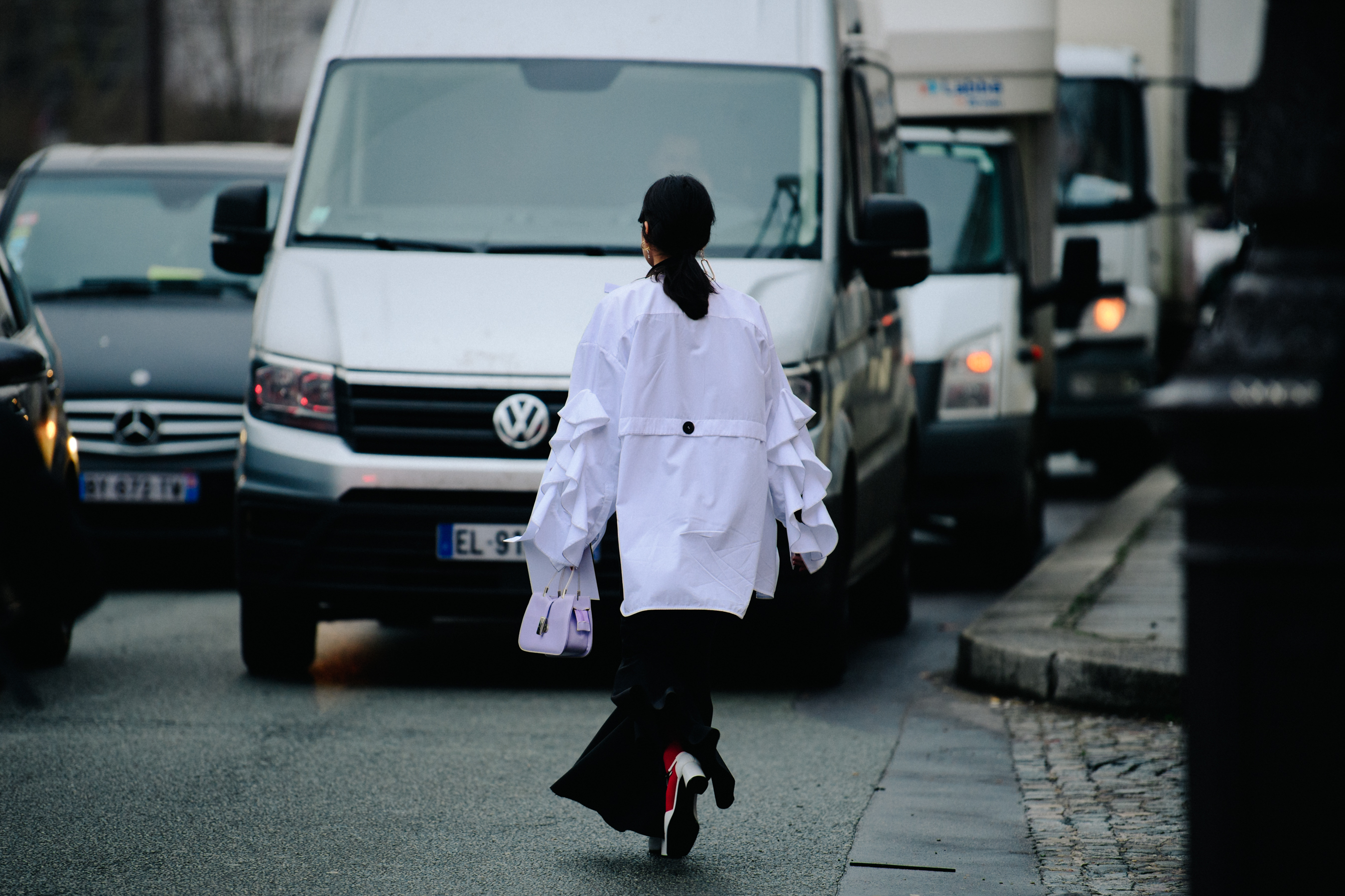 Woman wearing white shirt