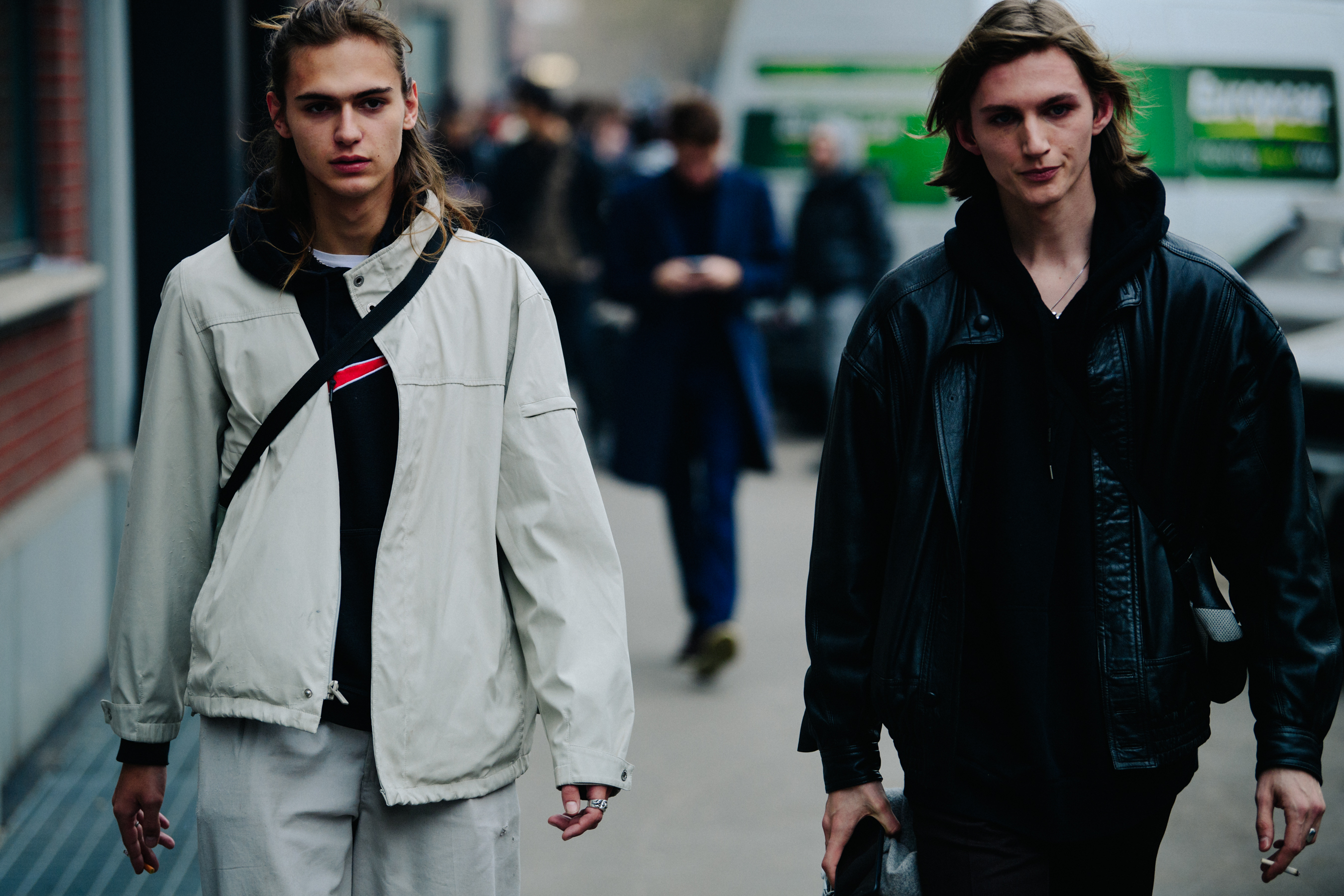 Two models leaving Fendi FW18 show