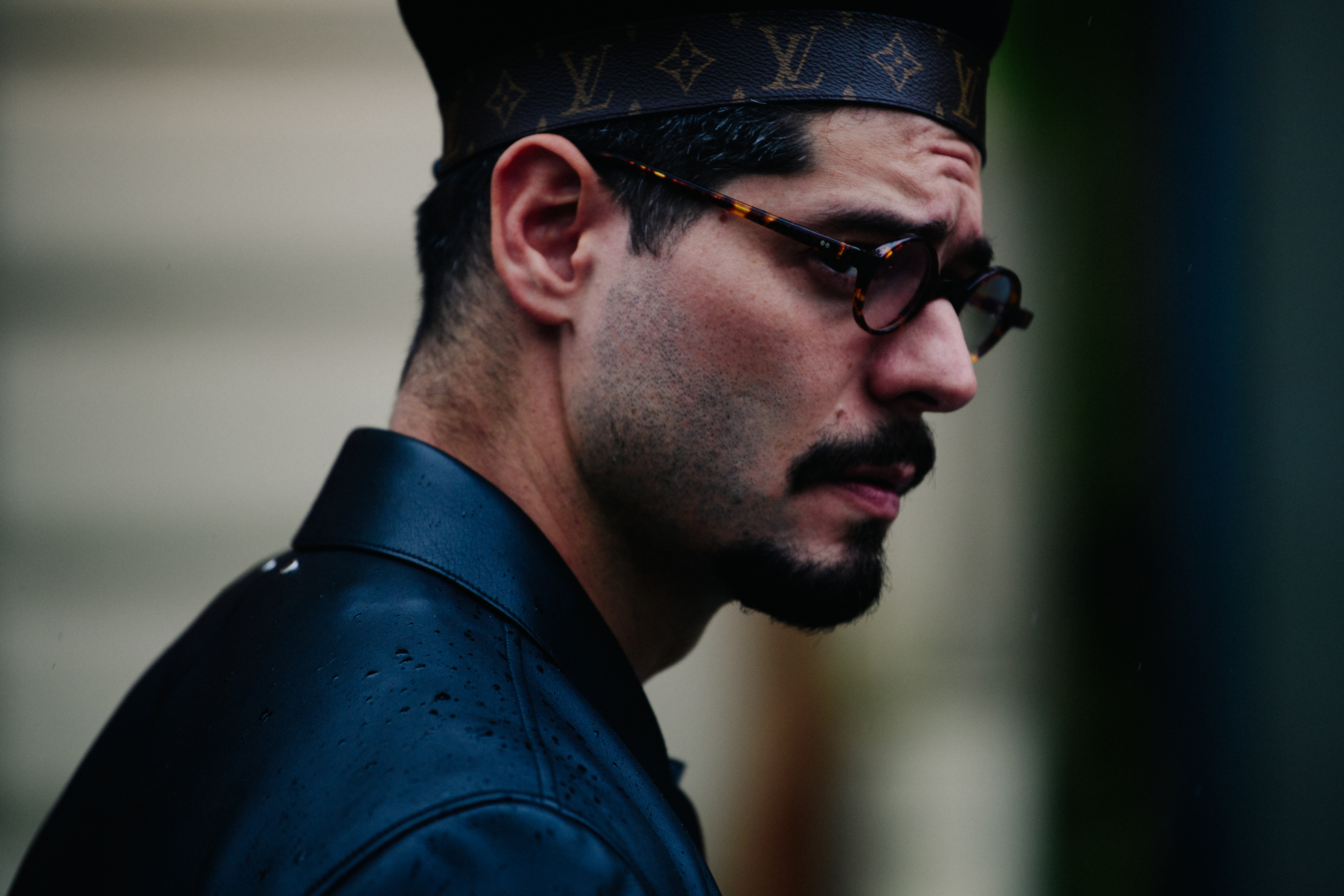 Man wearing Louis Vuitton hat