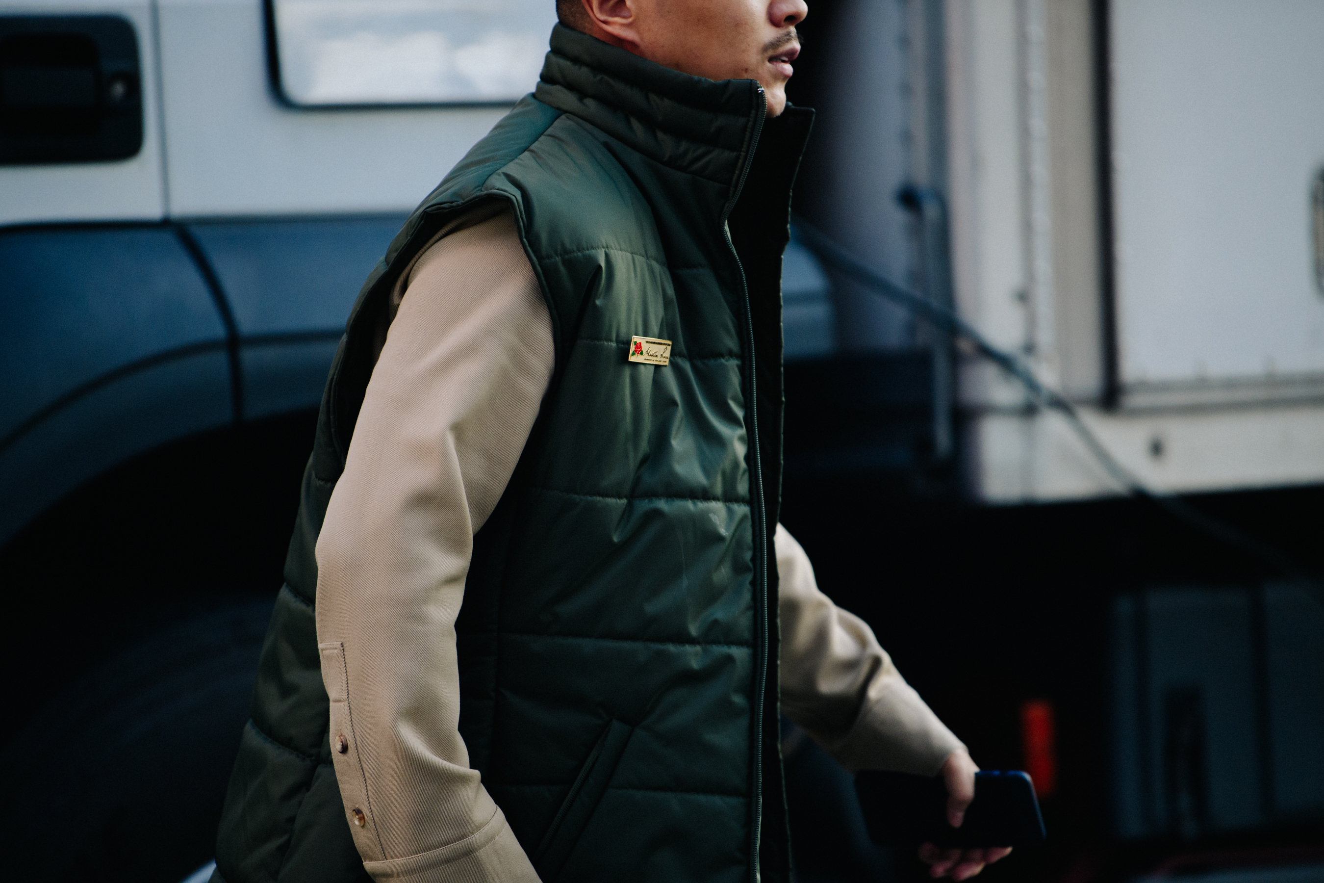 Man wearing Martine Rose jacket