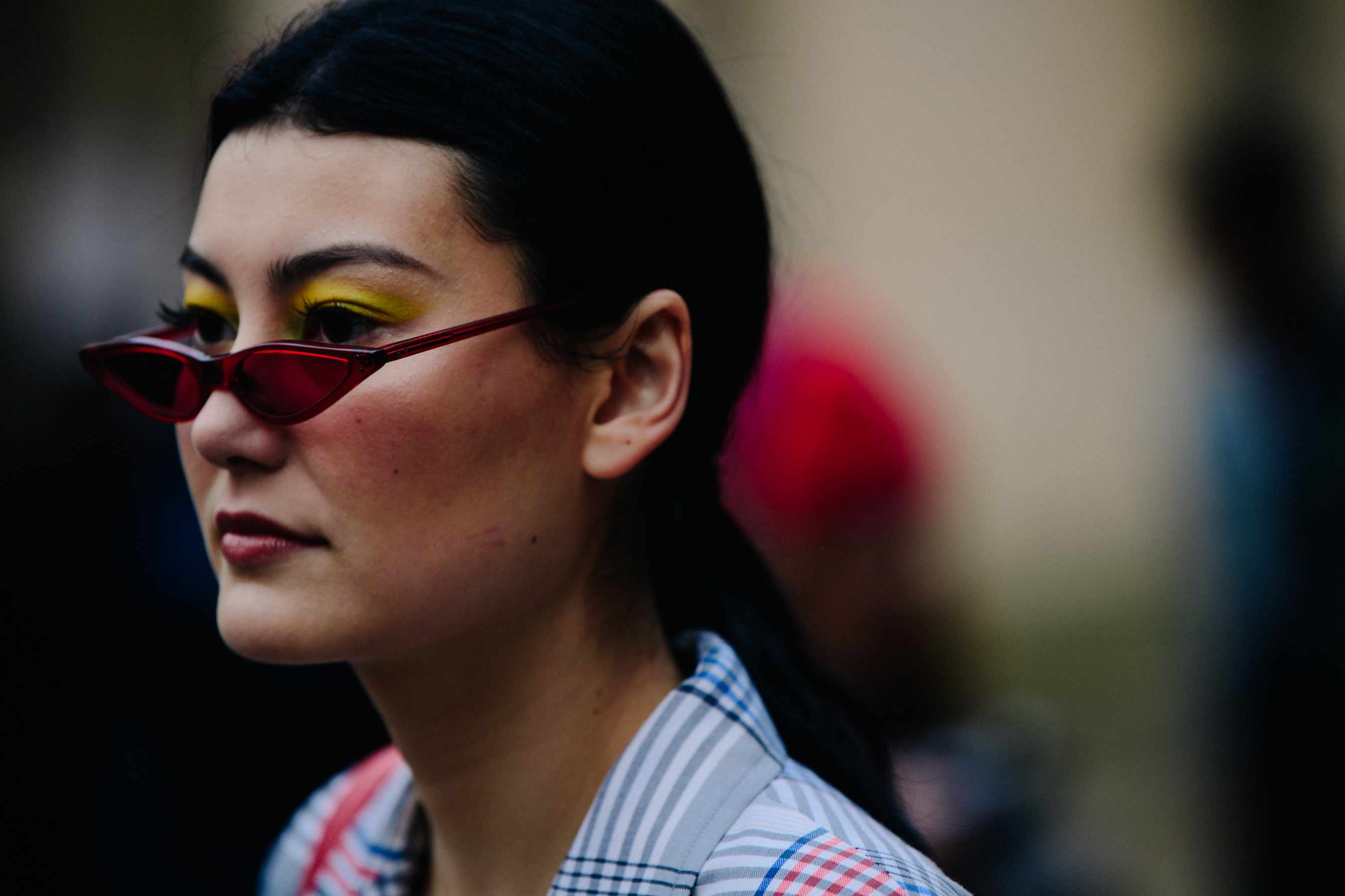 Girl wearing George Keburia glasses