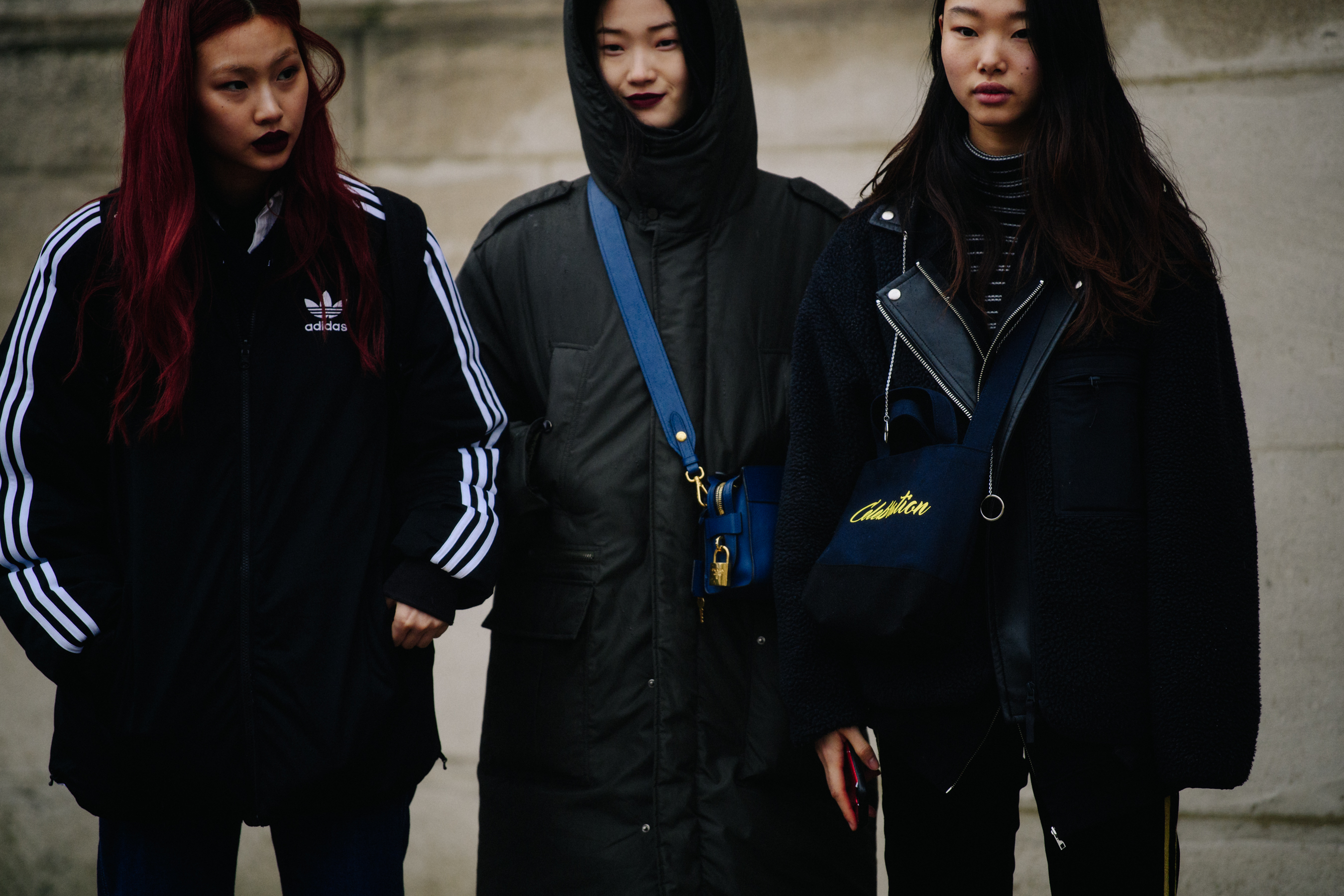 Yoon Young Bae and HoYeon Jung with model after Y-3