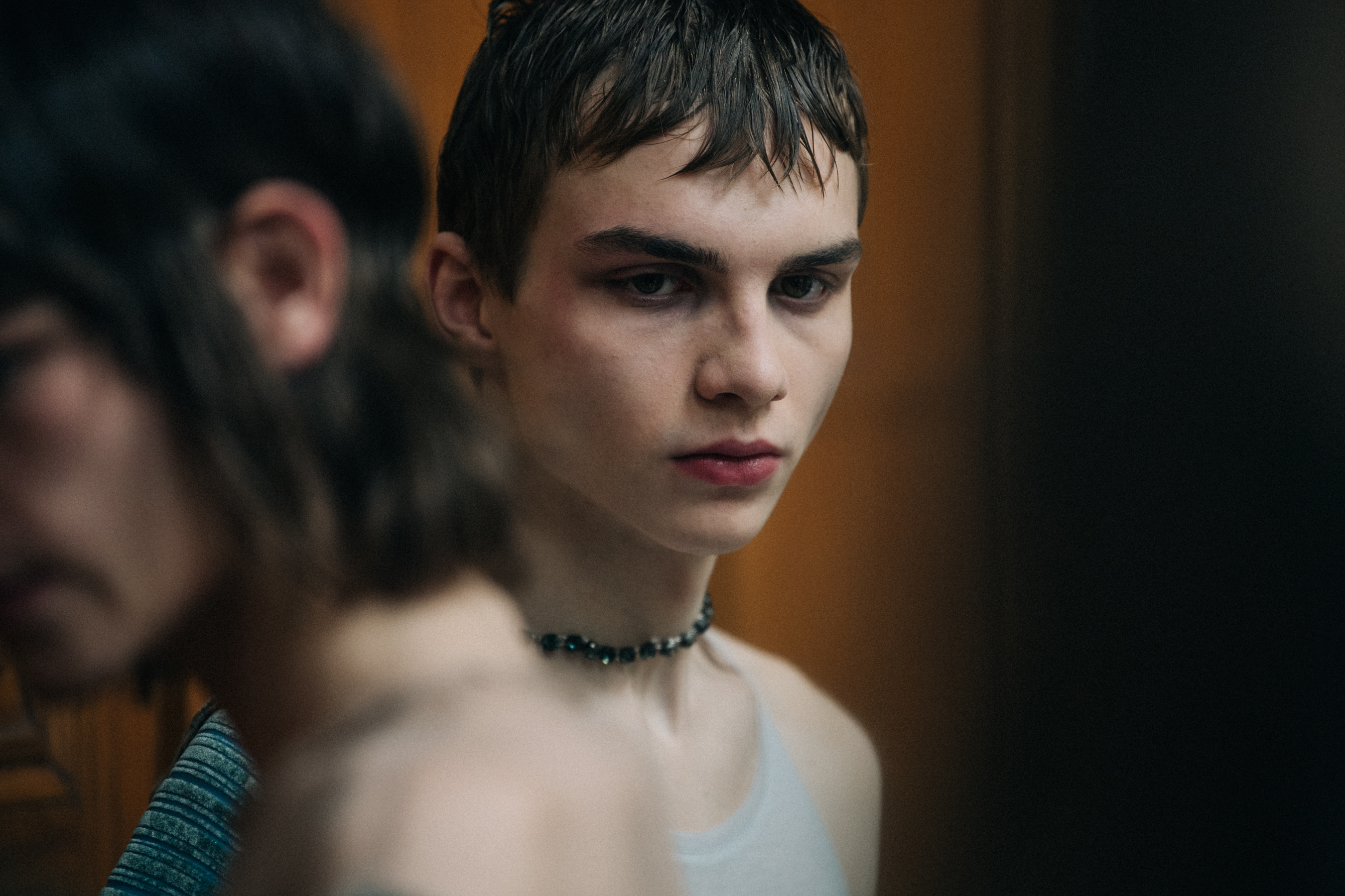 Models waiting in lineup backstage